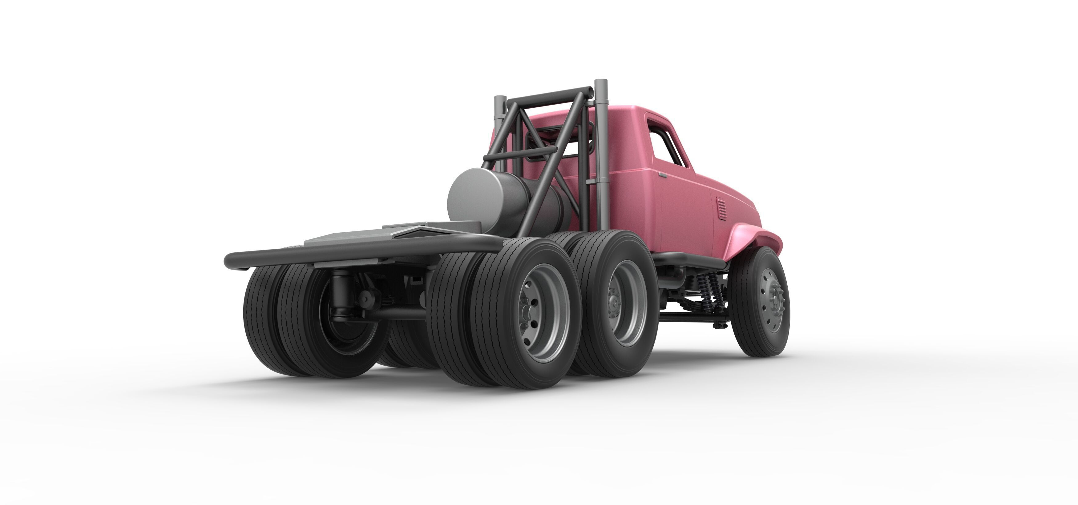 Vintage GATR Racing Semi truck Version 3 Scale 1 to 25 3D print model_19