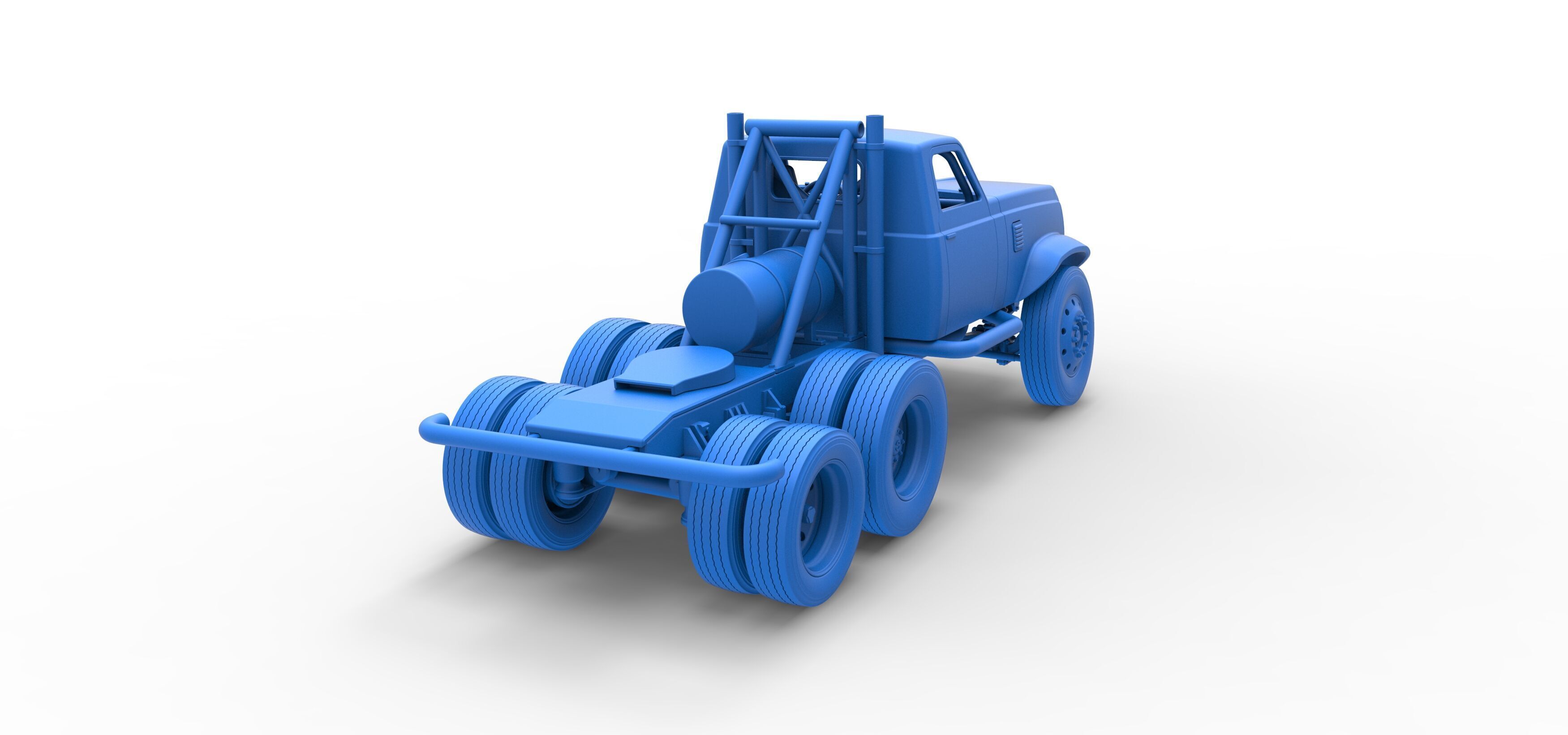 Vintage GATR Racing Semi truck Version 3 Scale 1 to 25 3D print model_54