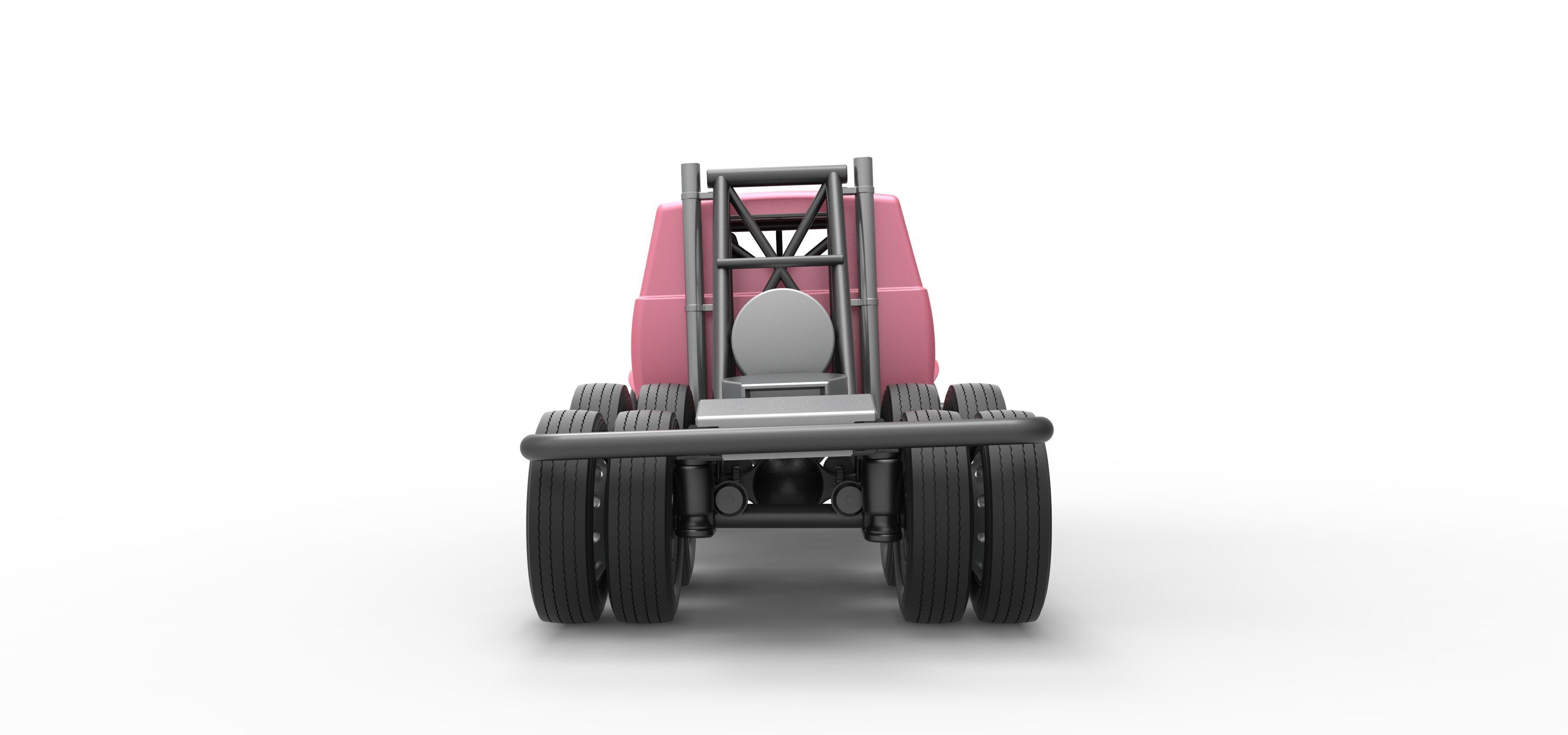 Vintage GATR Racing Semi truck Version 3 Scale 1 to 25 3D print model_16