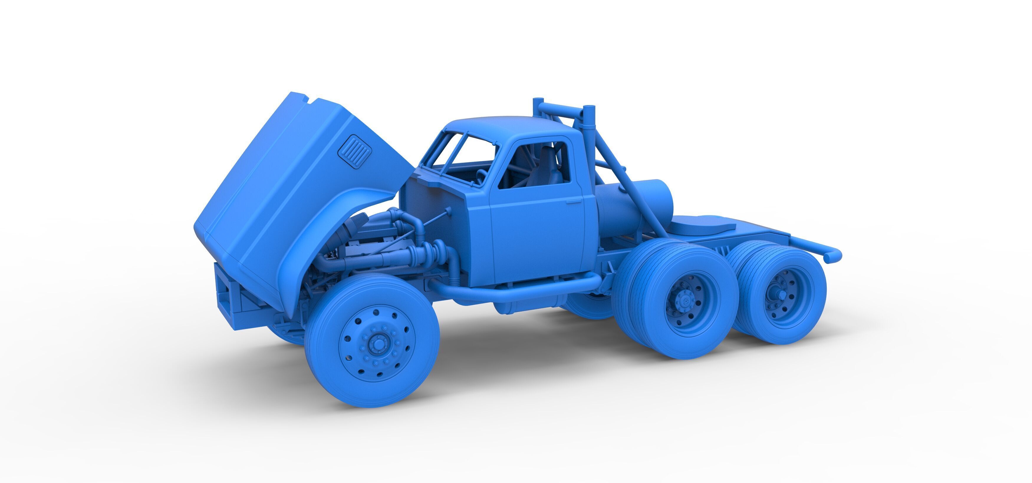 Vintage GATR Racing Semi truck Version 3 Scale 1 to 25 3D print model_64