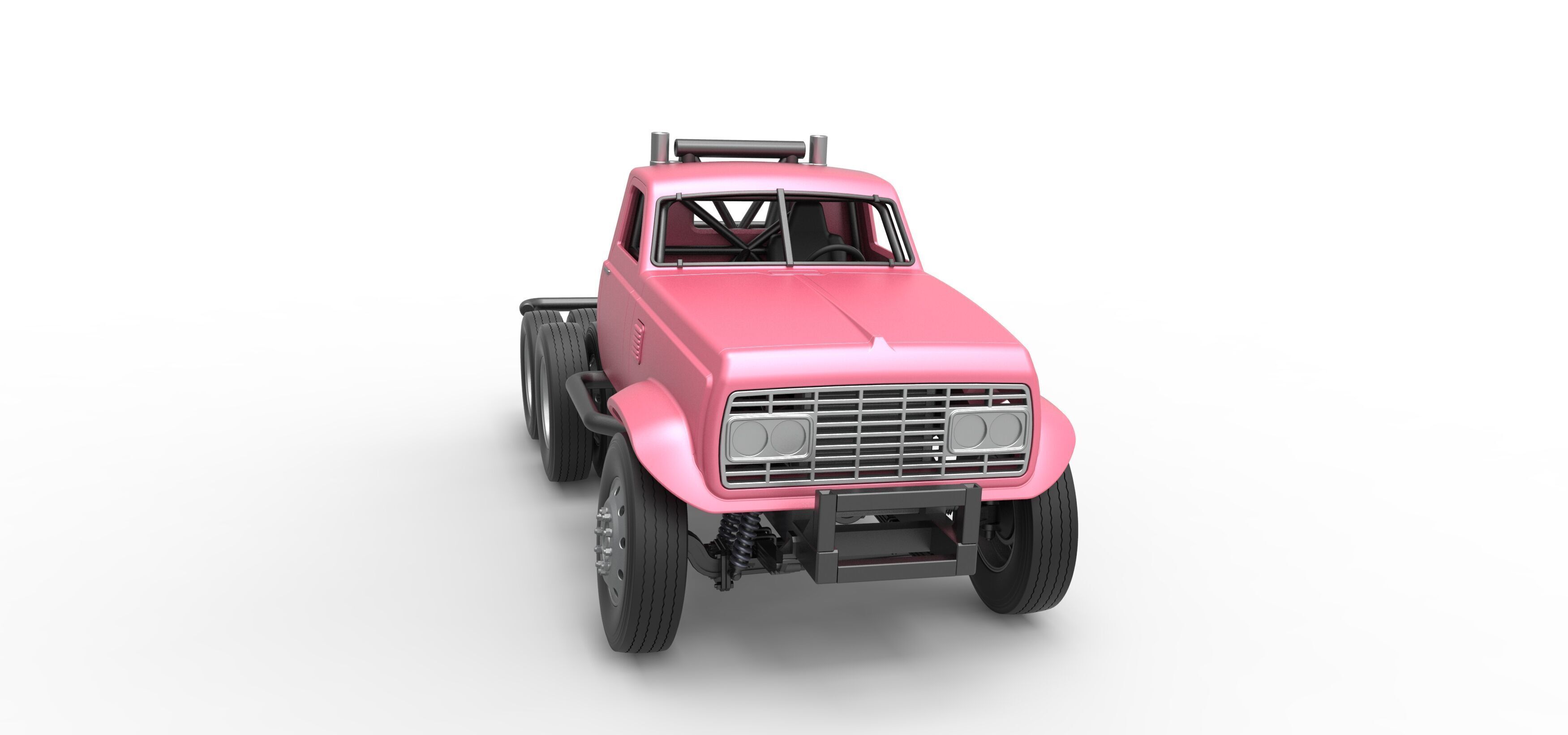 Vintage GATR Racing Semi truck Version 3 Scale 1 to 25 3D print model_26