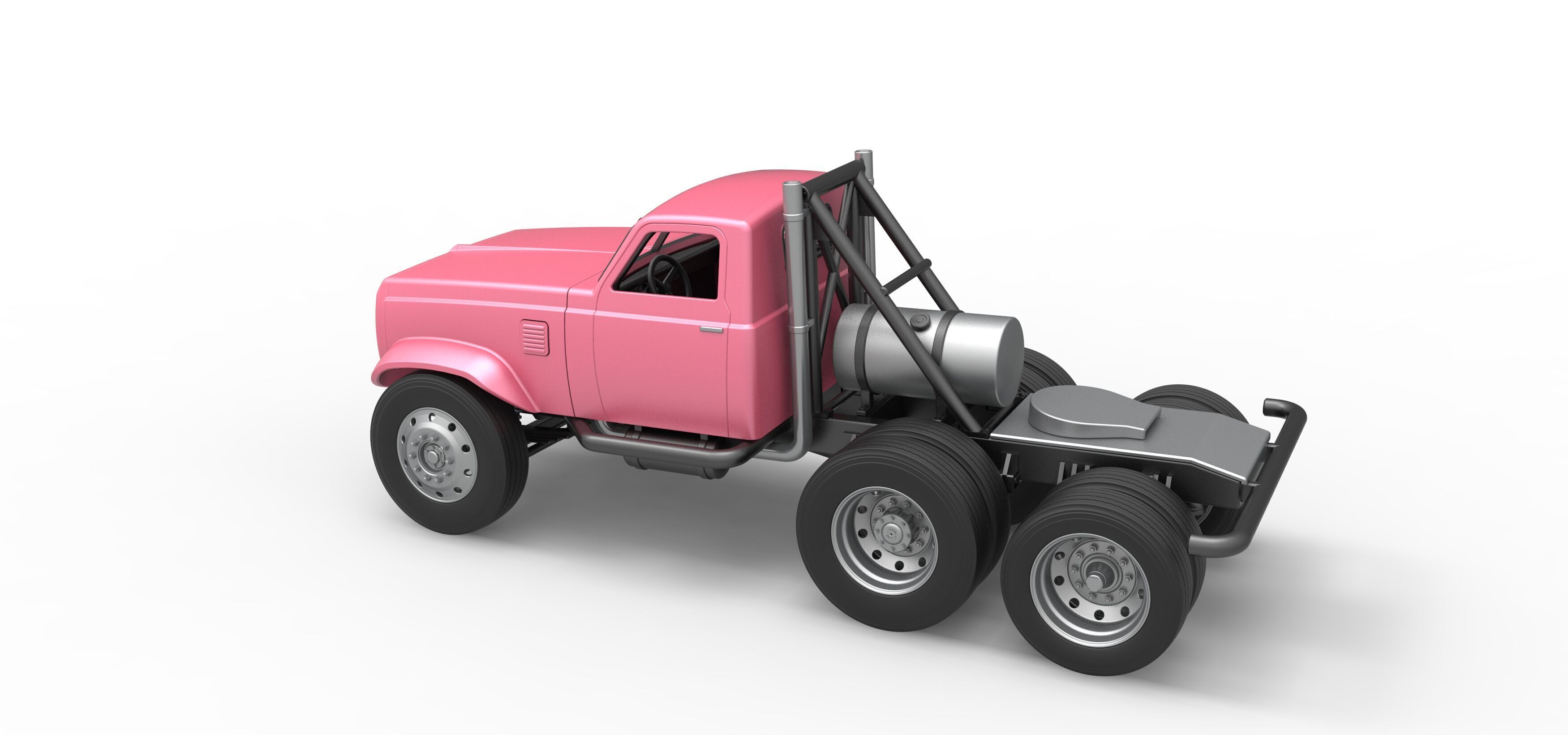 Vintage GATR Racing Semi truck Version 3 Scale 1 to 25 3D print model_12