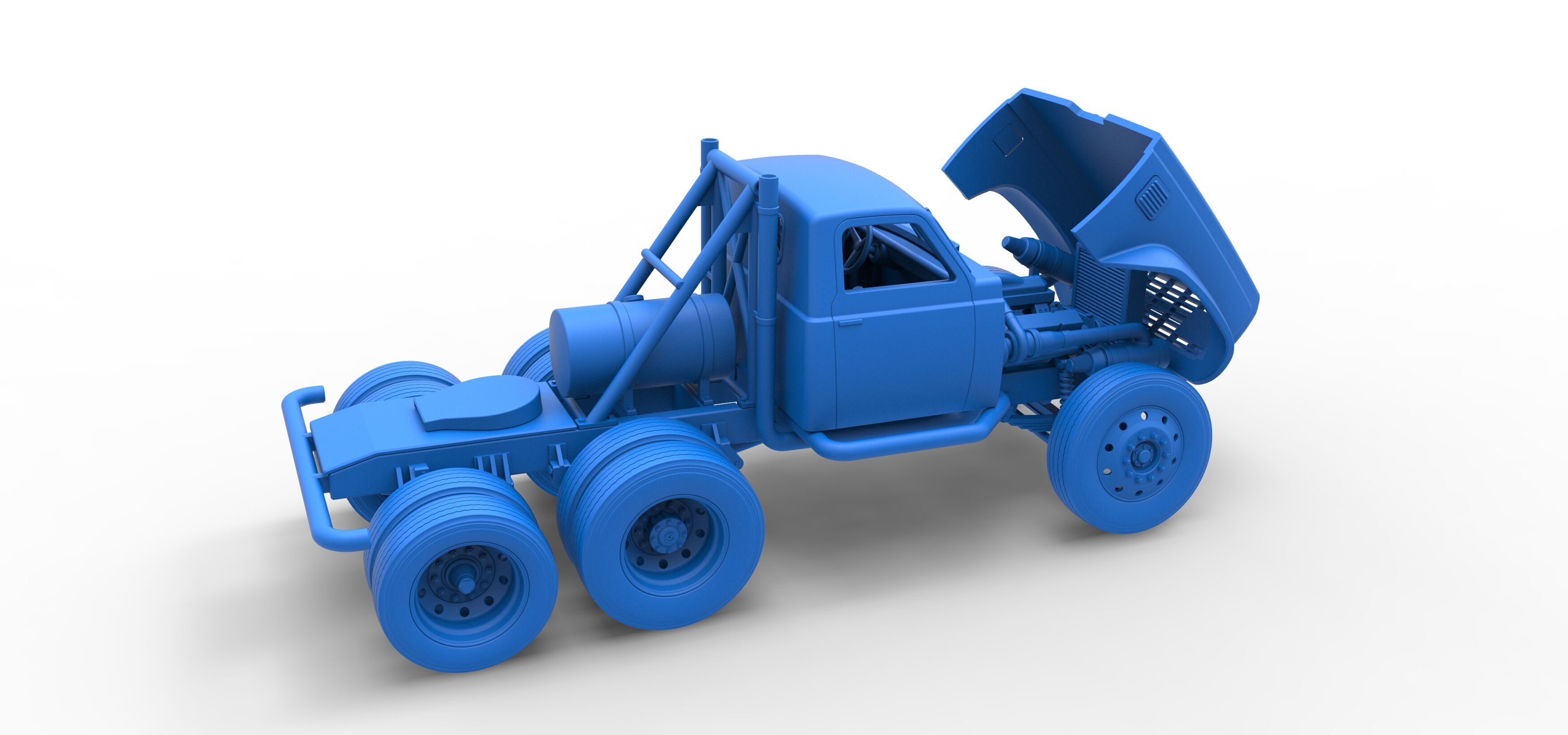 Vintage GATR Racing Semi truck Version 3 Scale 1 to 25 3D print model_68