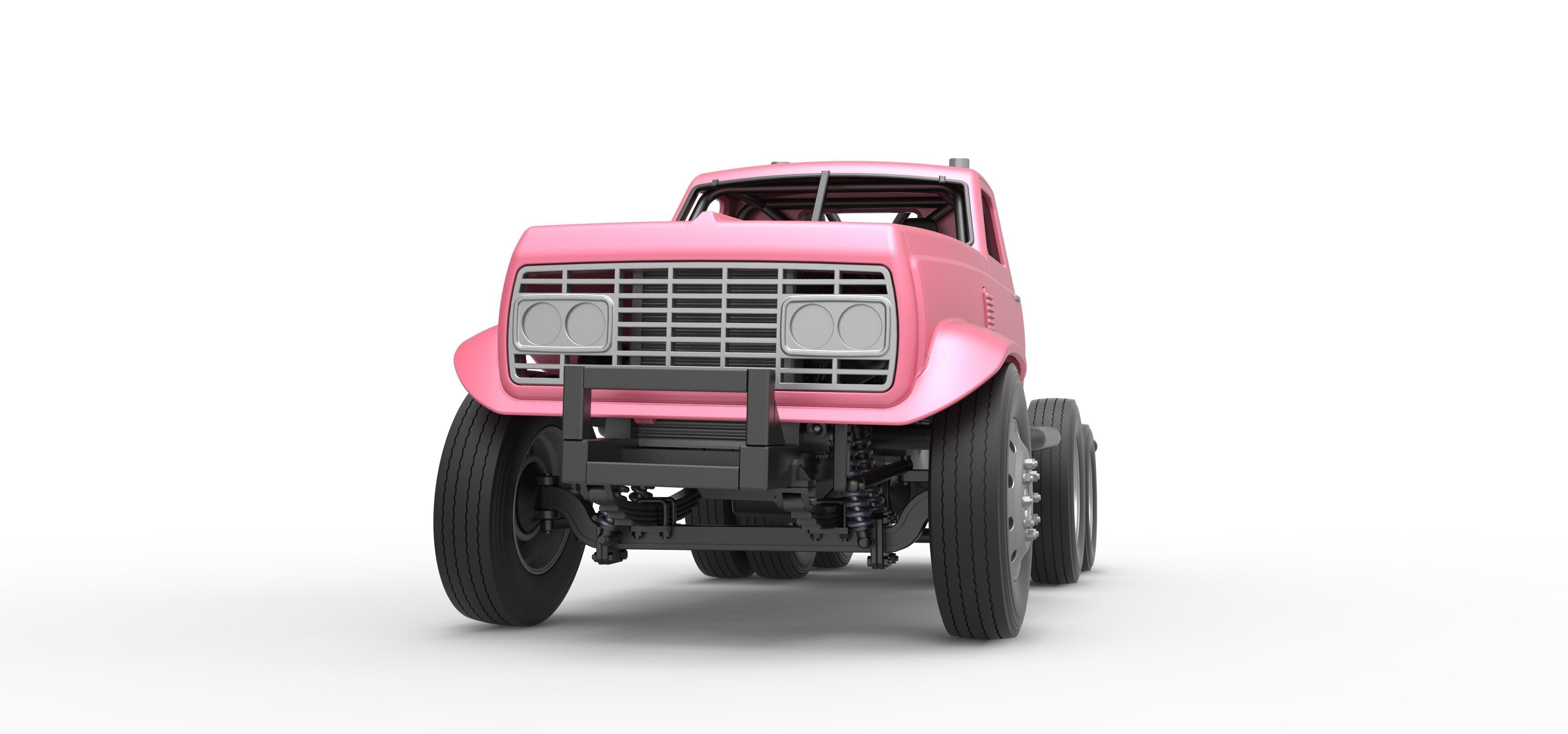 Vintage GATR Racing Semi truck Version 3 Scale 1 to 25 3D print model_6