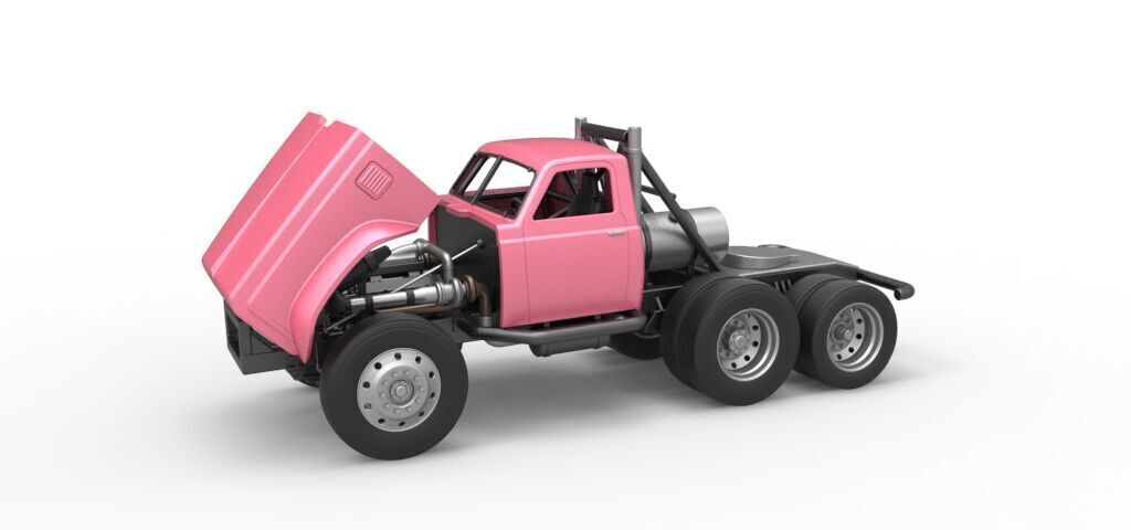 Vintage GATR Racing Semi truck Version 3 Scale 1 to 25 3D print model_28