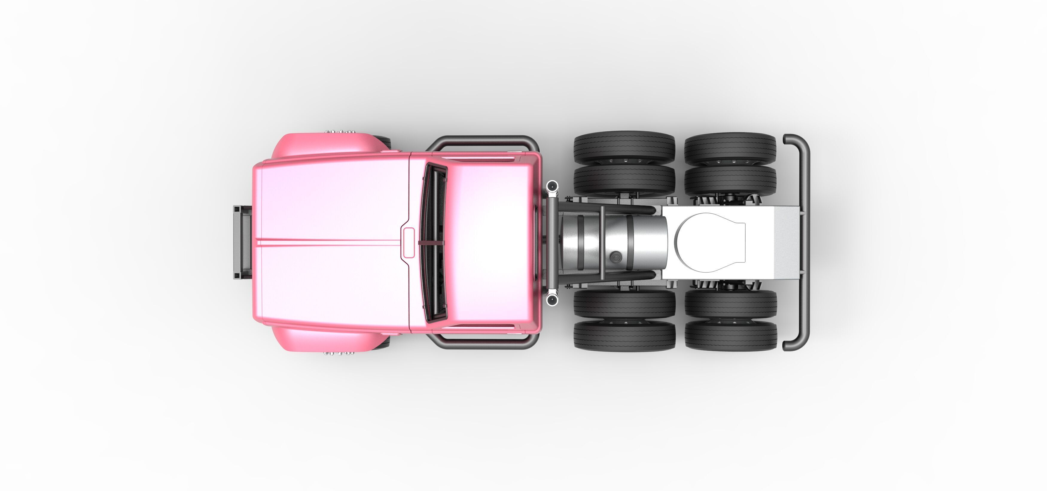 Vintage GATR Racing Semi truck Version 3 Scale 1 to 25 3D print model_11