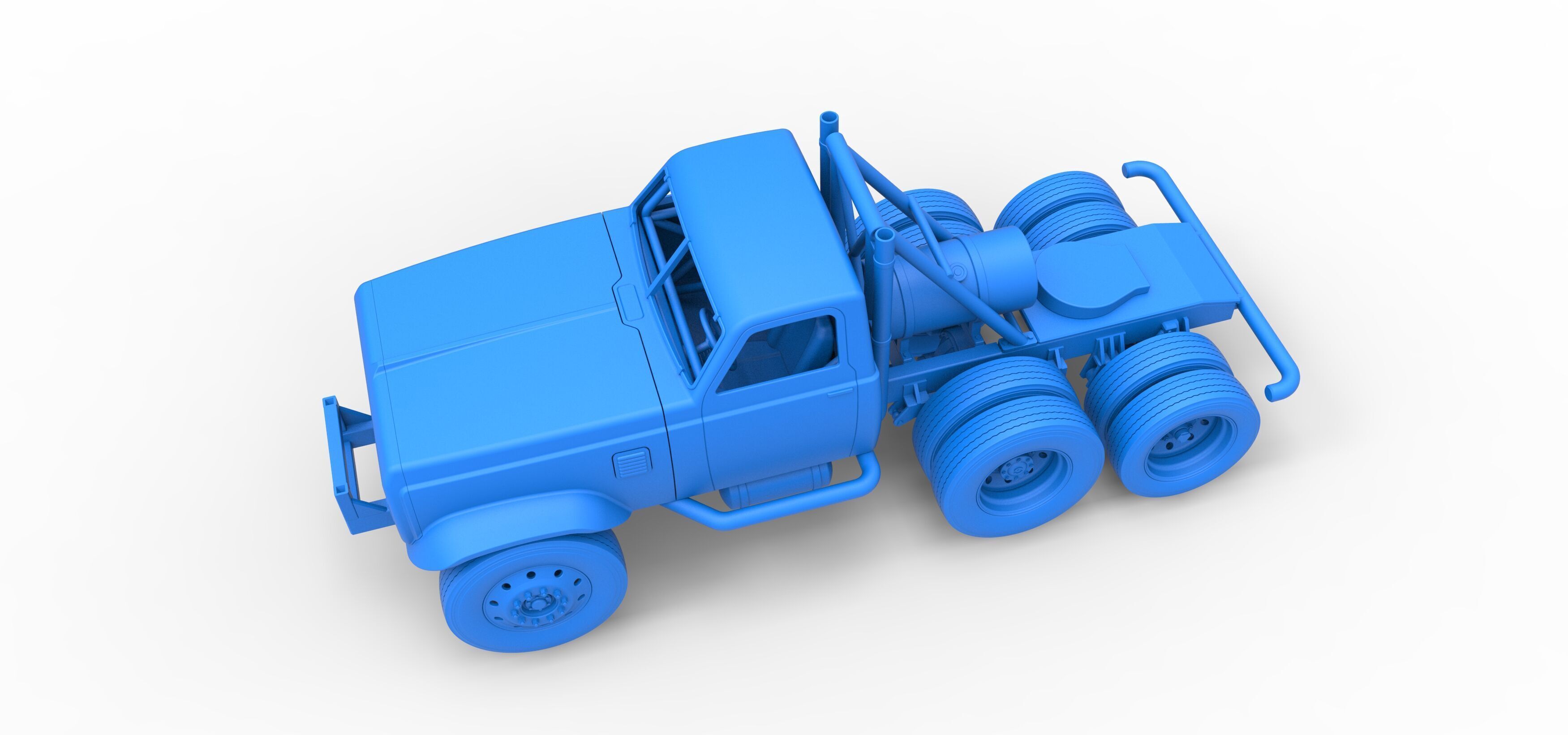 Vintage GATR Racing Semi truck Version 3 Scale 1 to 25 3D print model_40