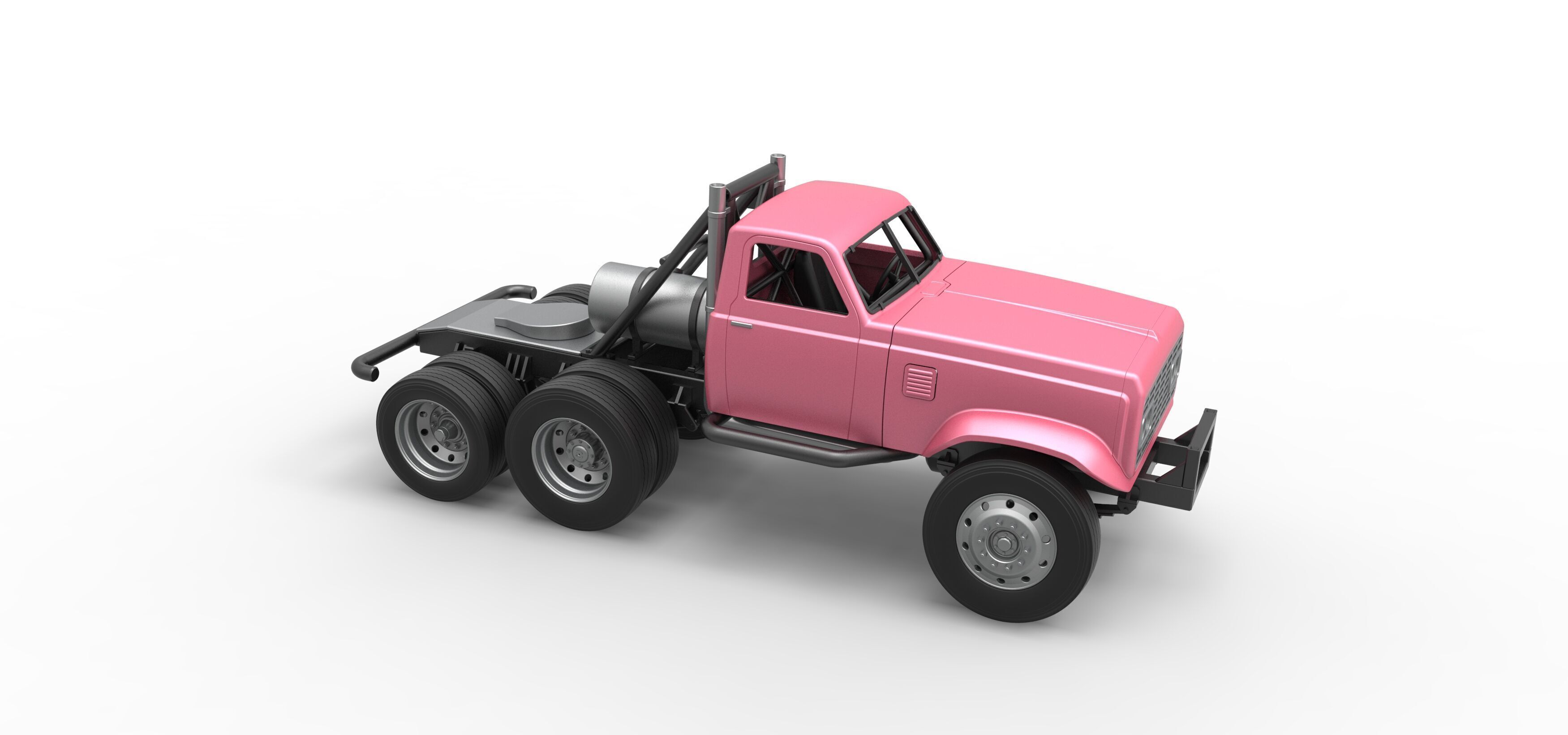 Vintage GATR Racing Semi truck Version 3 Scale 1 to 25 3D print model_24