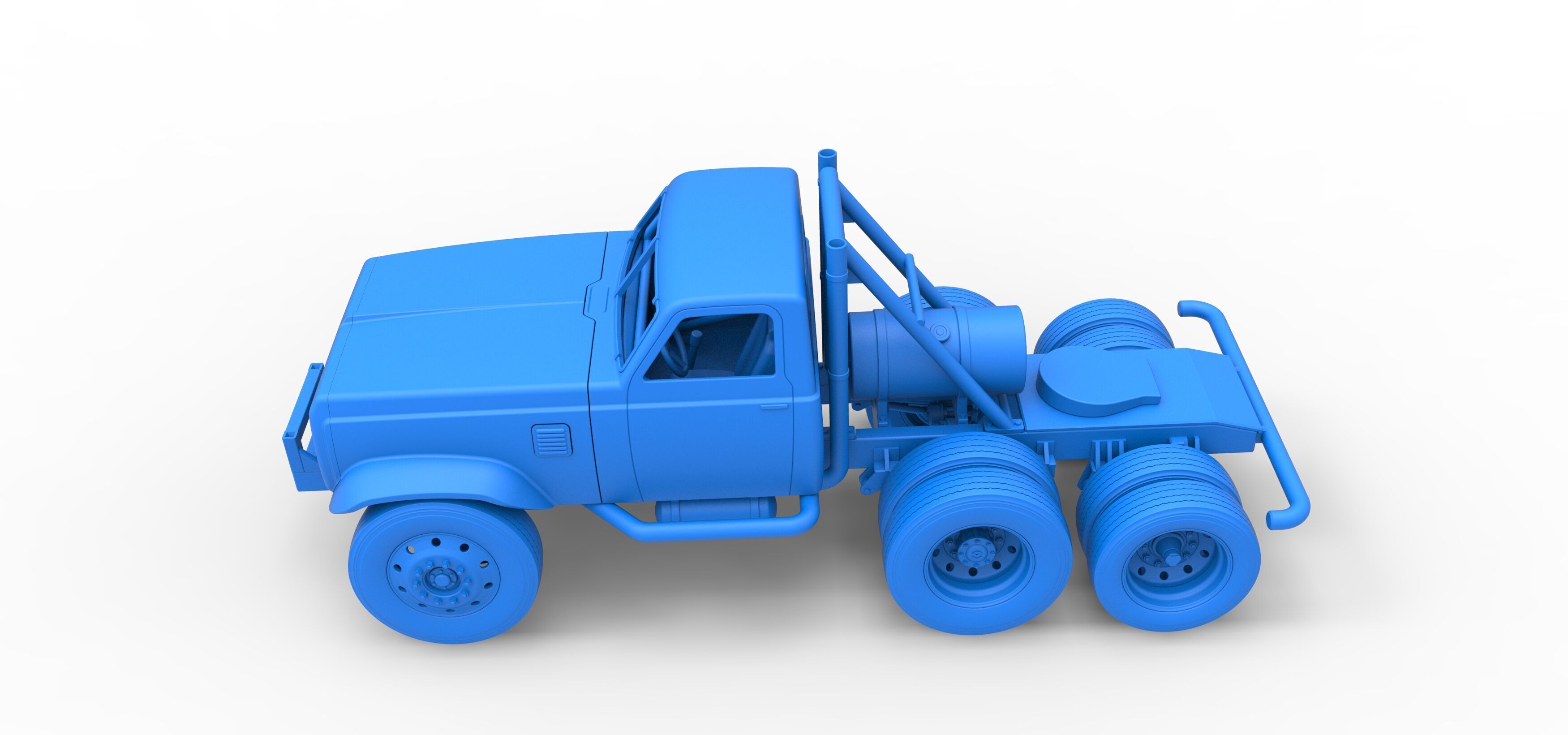 Vintage GATR Racing Semi truck Version 3 Scale 1 to 25 3D print model_46