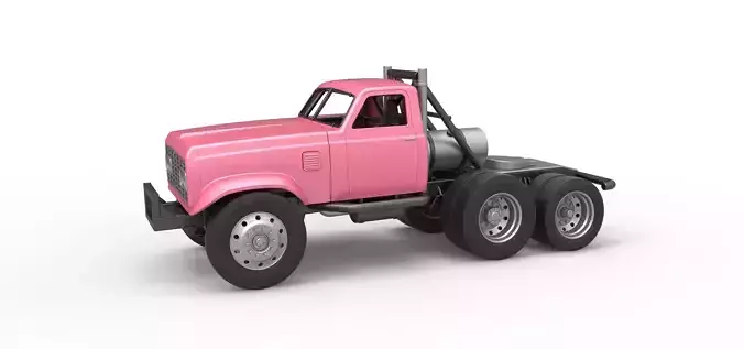 Vintage GATR Racing Semi truck Version 3 Scale 1 to 25 3D print model