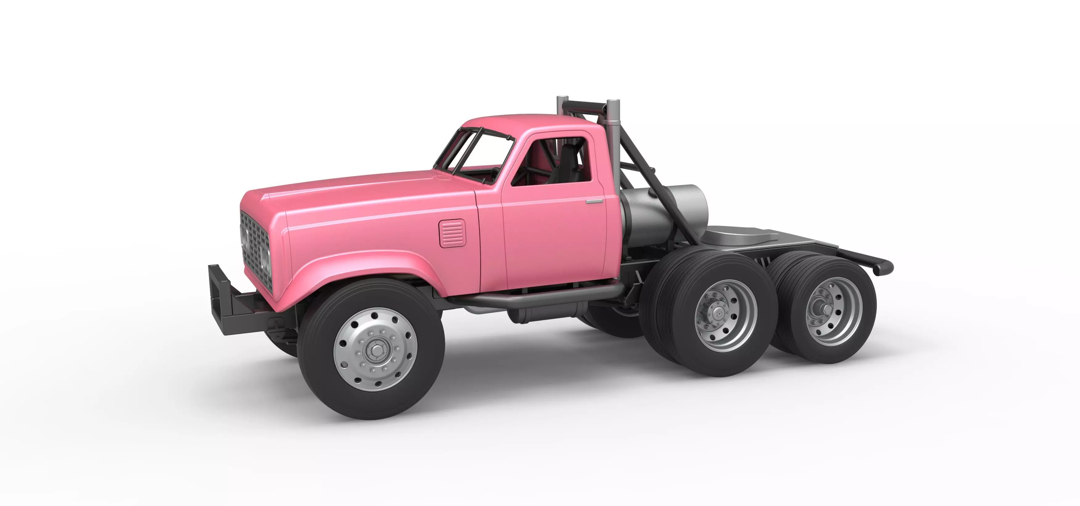 Vintage GATR Racing Semi truck Version 3 Scale 1 to 25 3D print model_0