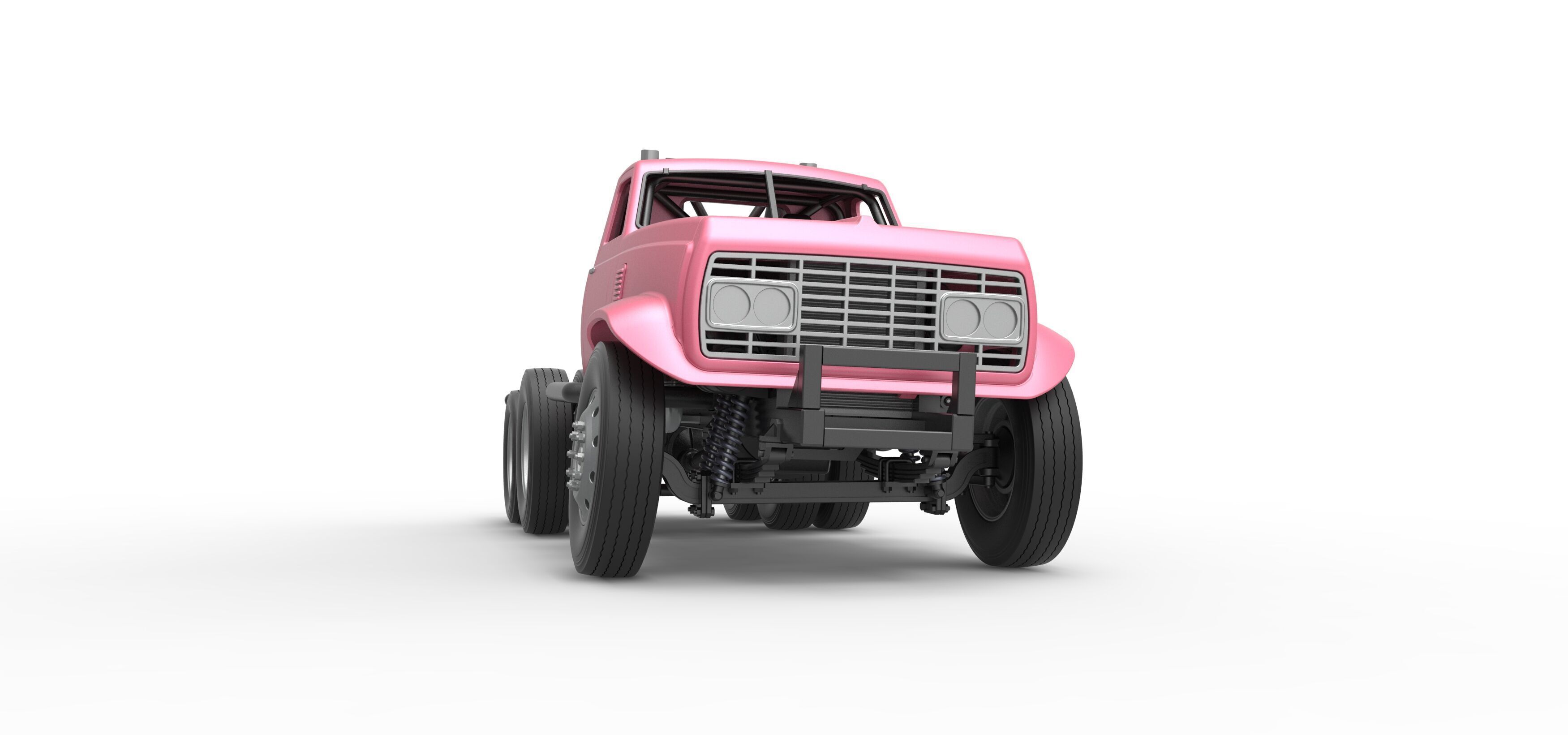 Vintage GATR Racing Semi truck Version 3 Scale 1 to 25 3D print model_27