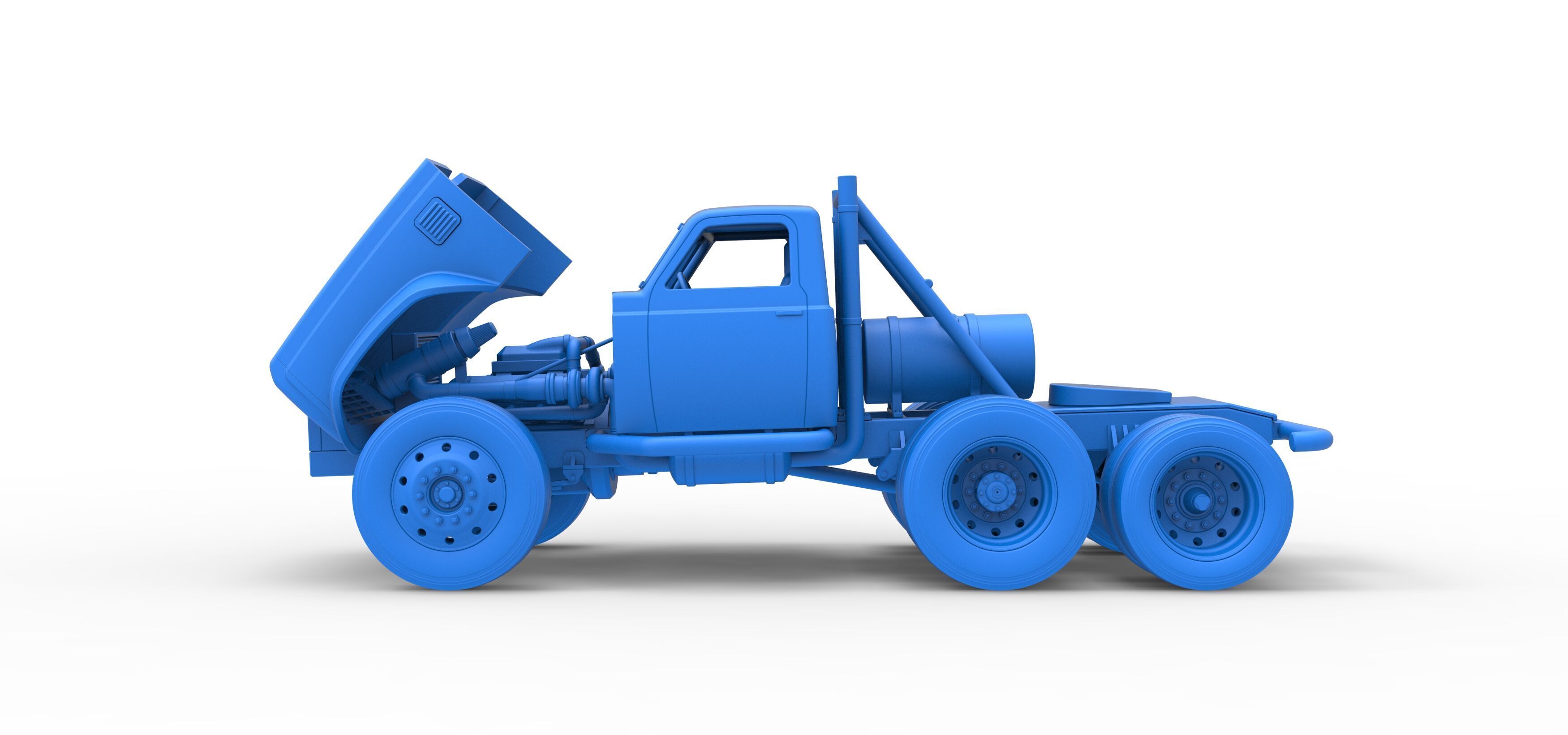 Vintage GATR Racing Semi truck Version 3 Scale 1 to 25 3D print model_65