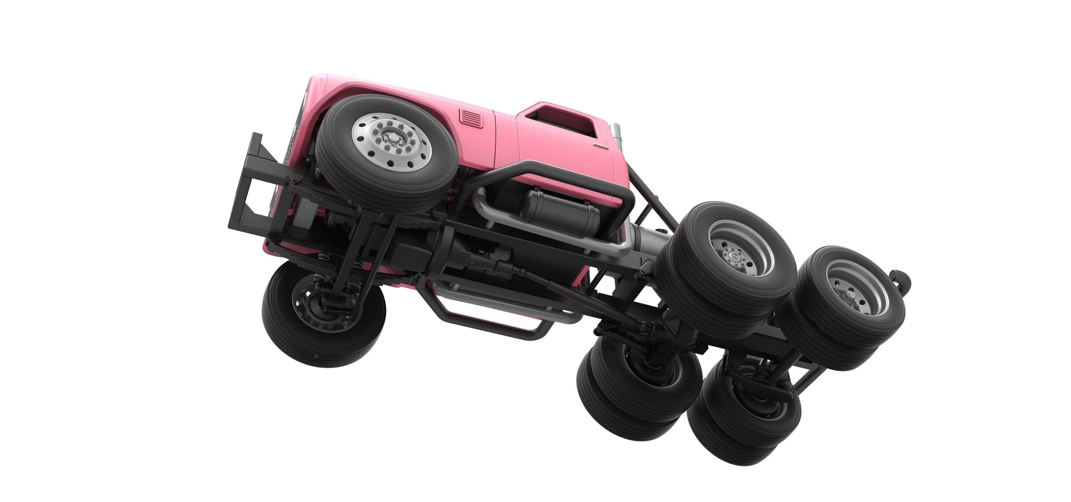 Vintage GATR Racing Semi truck Version 3 Scale 1 to 25 3D print model_3