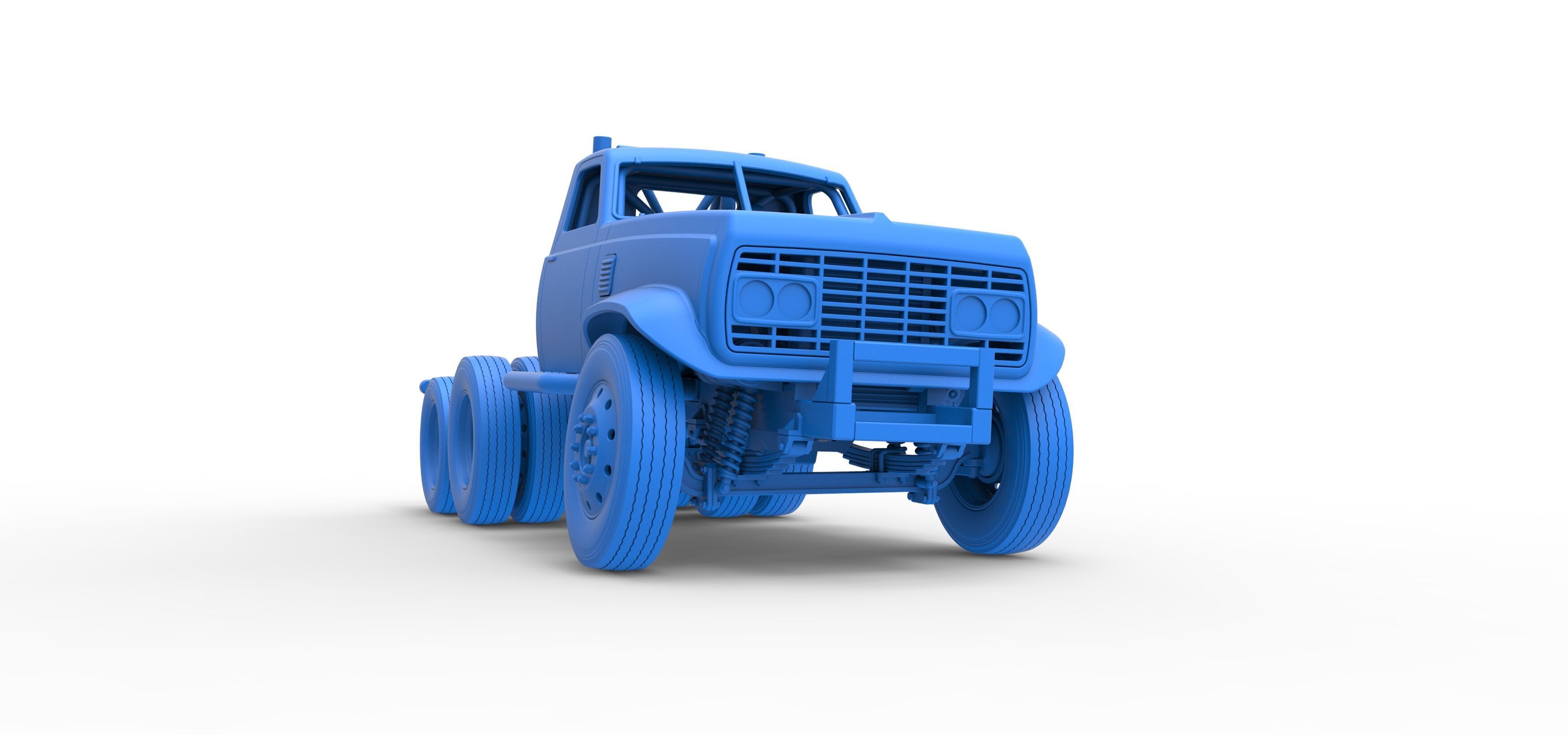 Vintage GATR Racing Semi truck Version 3 Scale 1 to 25 3D print model_63