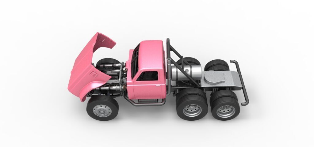 Vintage GATR Racing Semi truck Version 3 Scale 1 to 25 3D print model_31