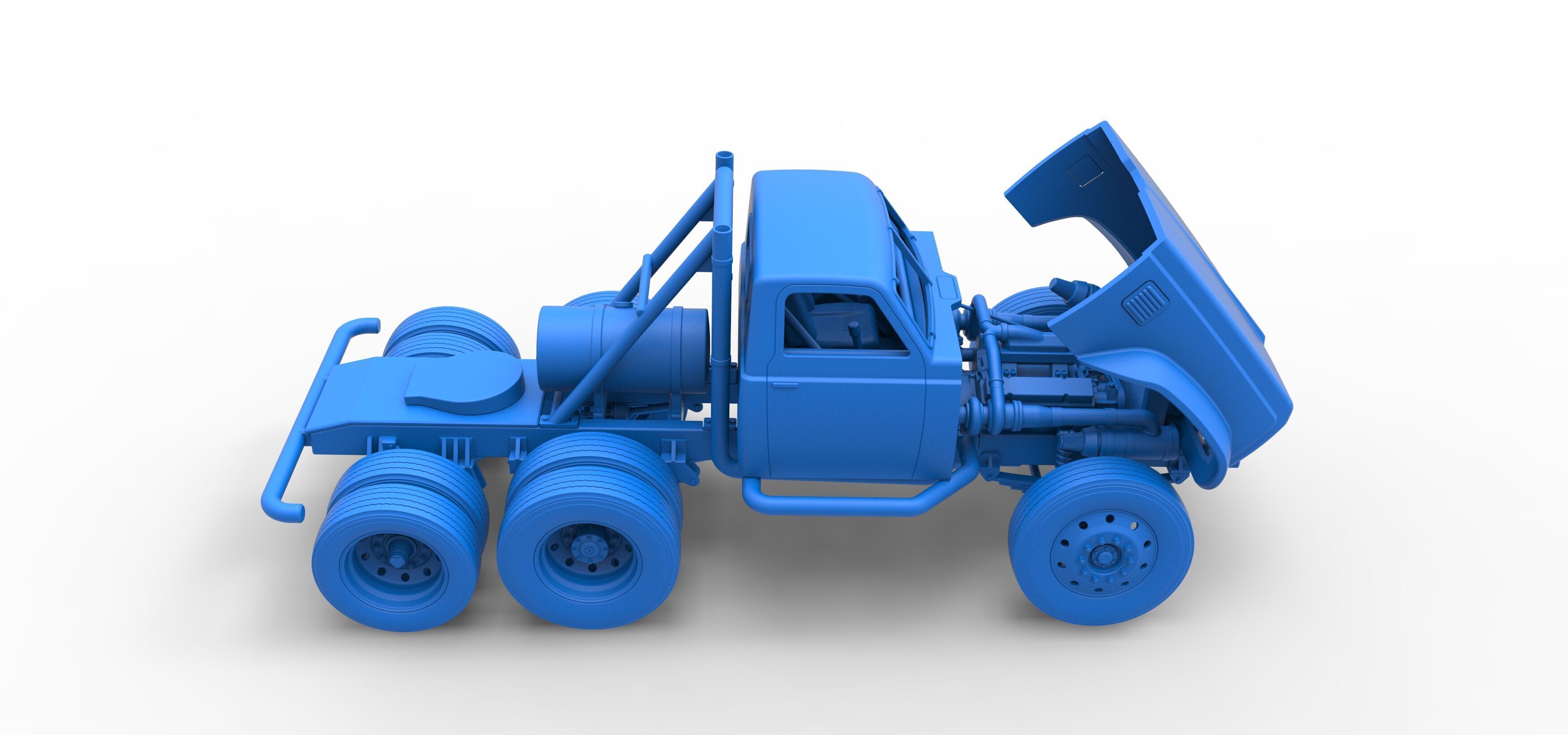 Vintage GATR Racing Semi truck Version 3 Scale 1 to 25 3D print model_70