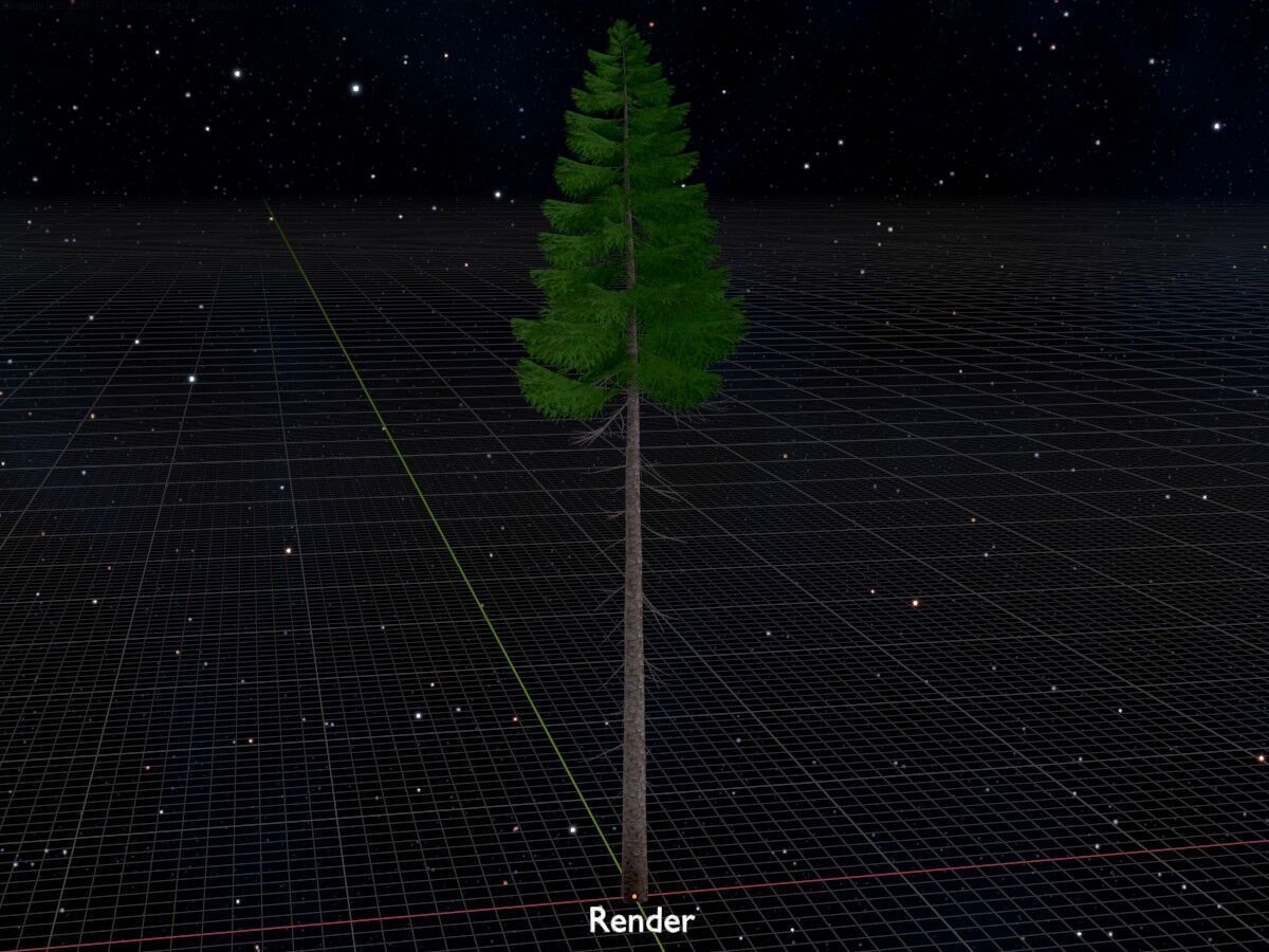 Spruce summer 31000mm forest version Low-poly 3D model_17