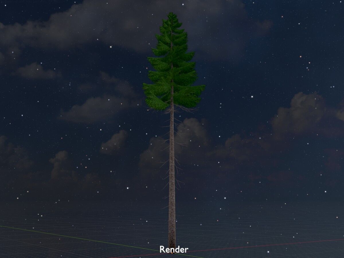 Spruce summer 31000mm forest version Low-poly 3D model_20