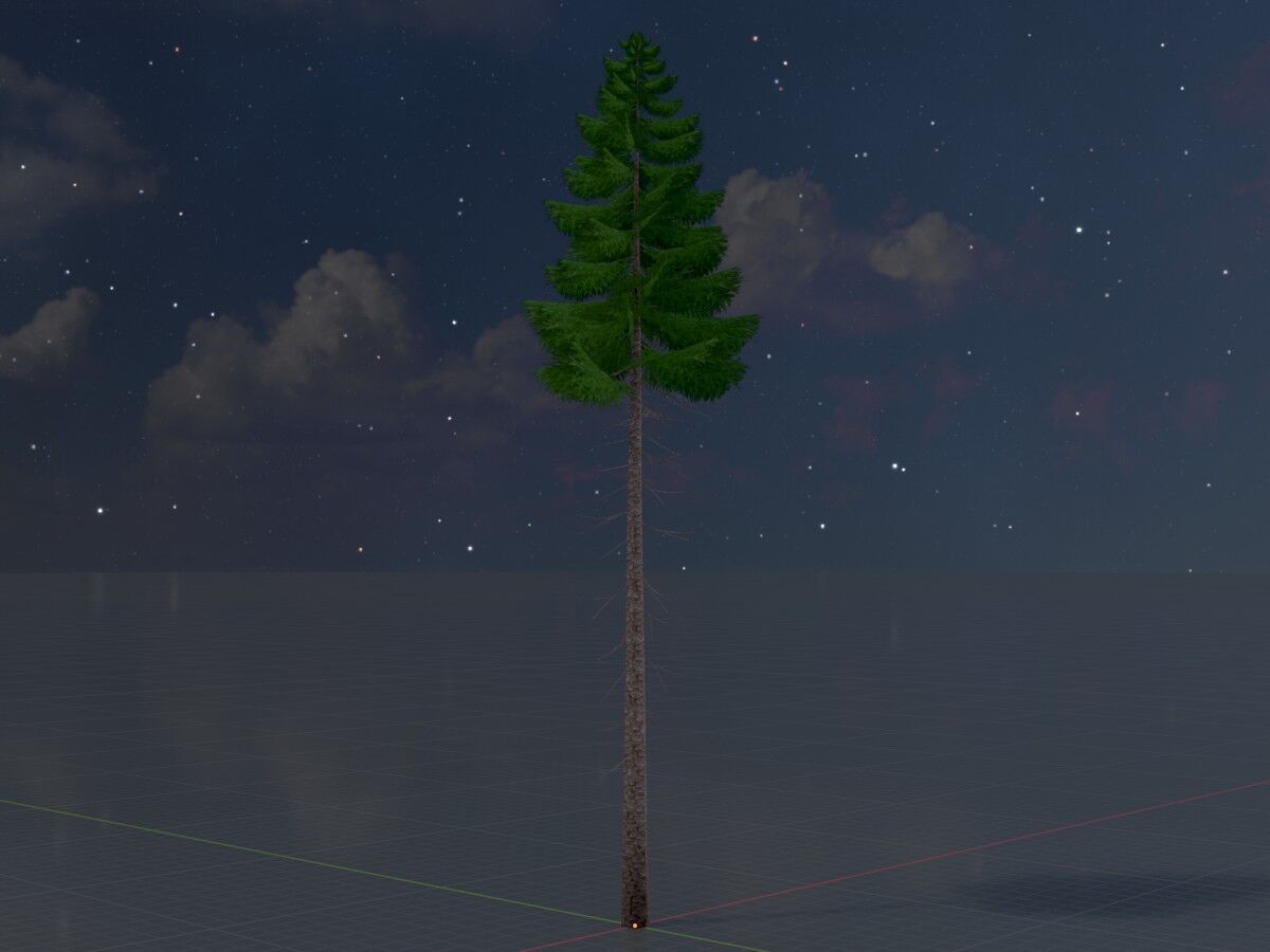 Spruce summer 31000mm forest version Low-poly 3D model_4
