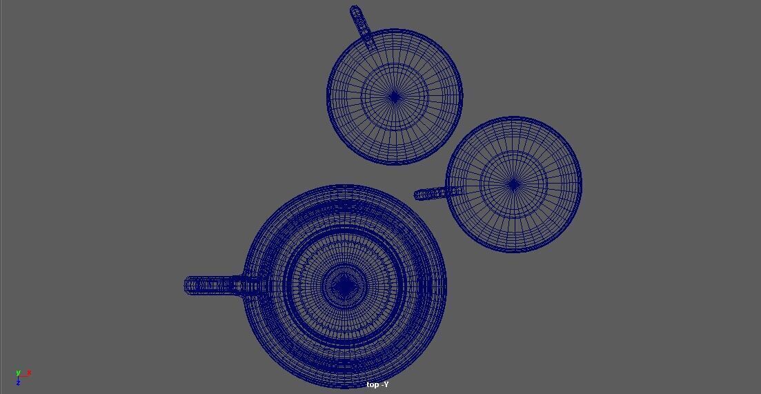 Jug with cups - Jarra con Tazas 3D model_7