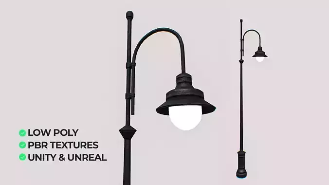 Ornamental Street Lamp Post 3D Model 