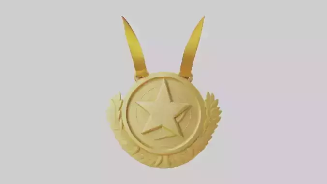 Cartoon Gold Medal model