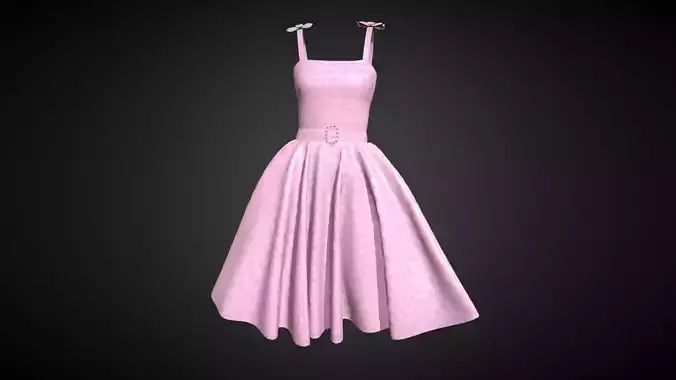 Barbie Dress - Barbie Logo In Low Poly
