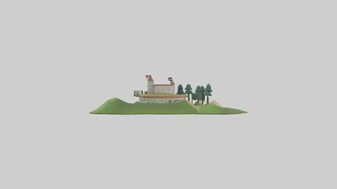 Cartoon Golf Course model