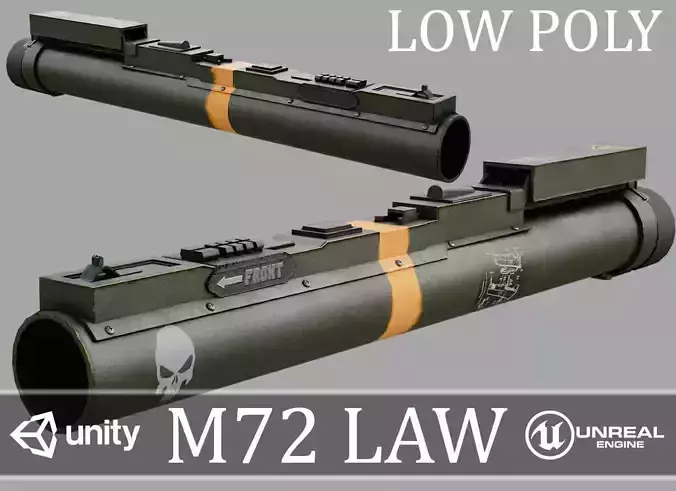 M72A7 LAW - Game-Ready PBR 3D Model  Low-poly 3D model