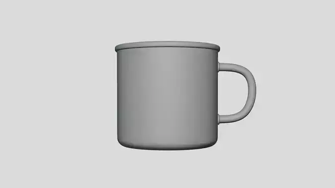 Basic Mug - Geometry Only No Textures No Materials
