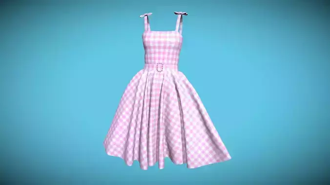 Barbie Dress In Low Poly