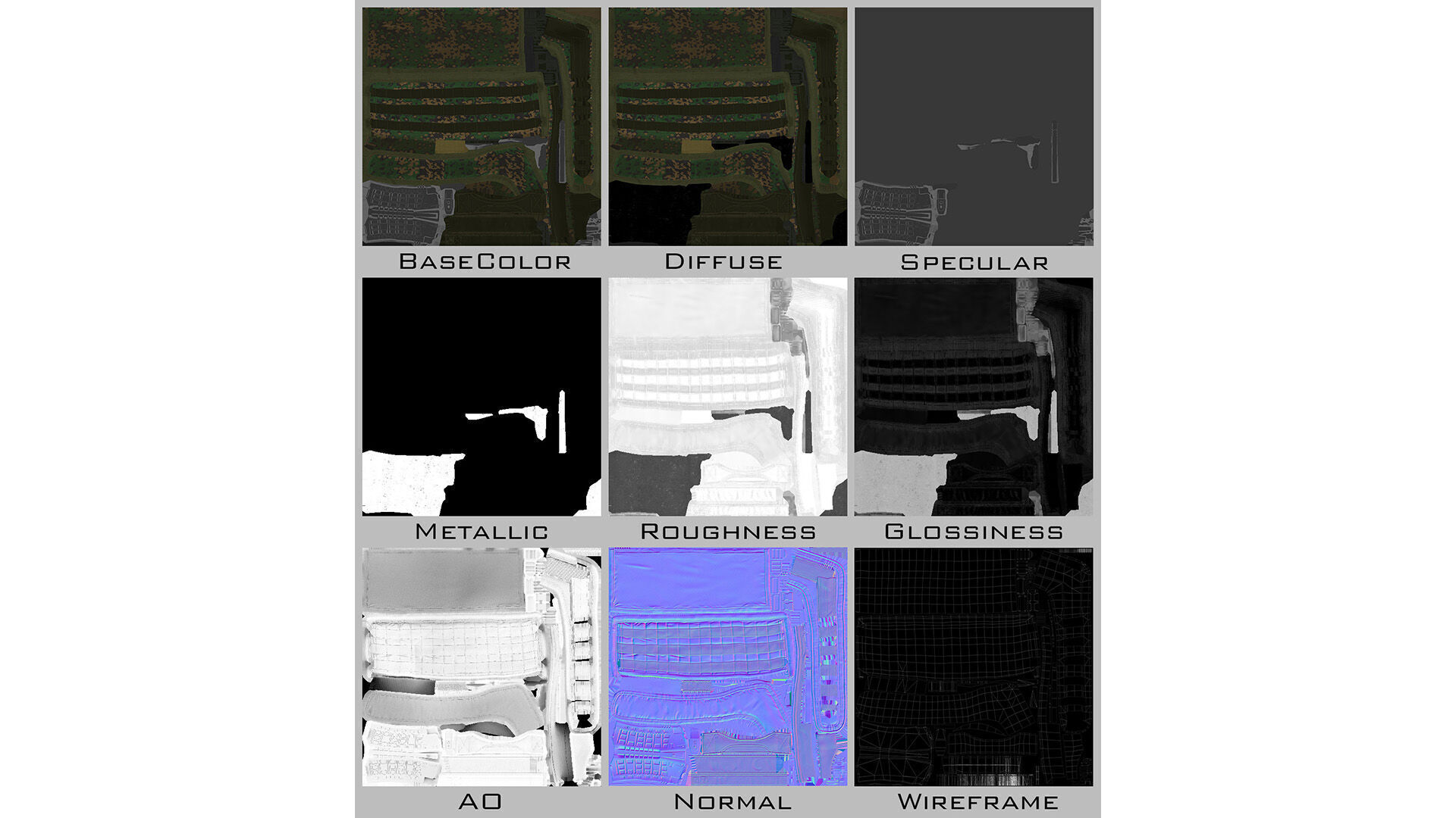 Tactical Vest Low-poly 3D model_14