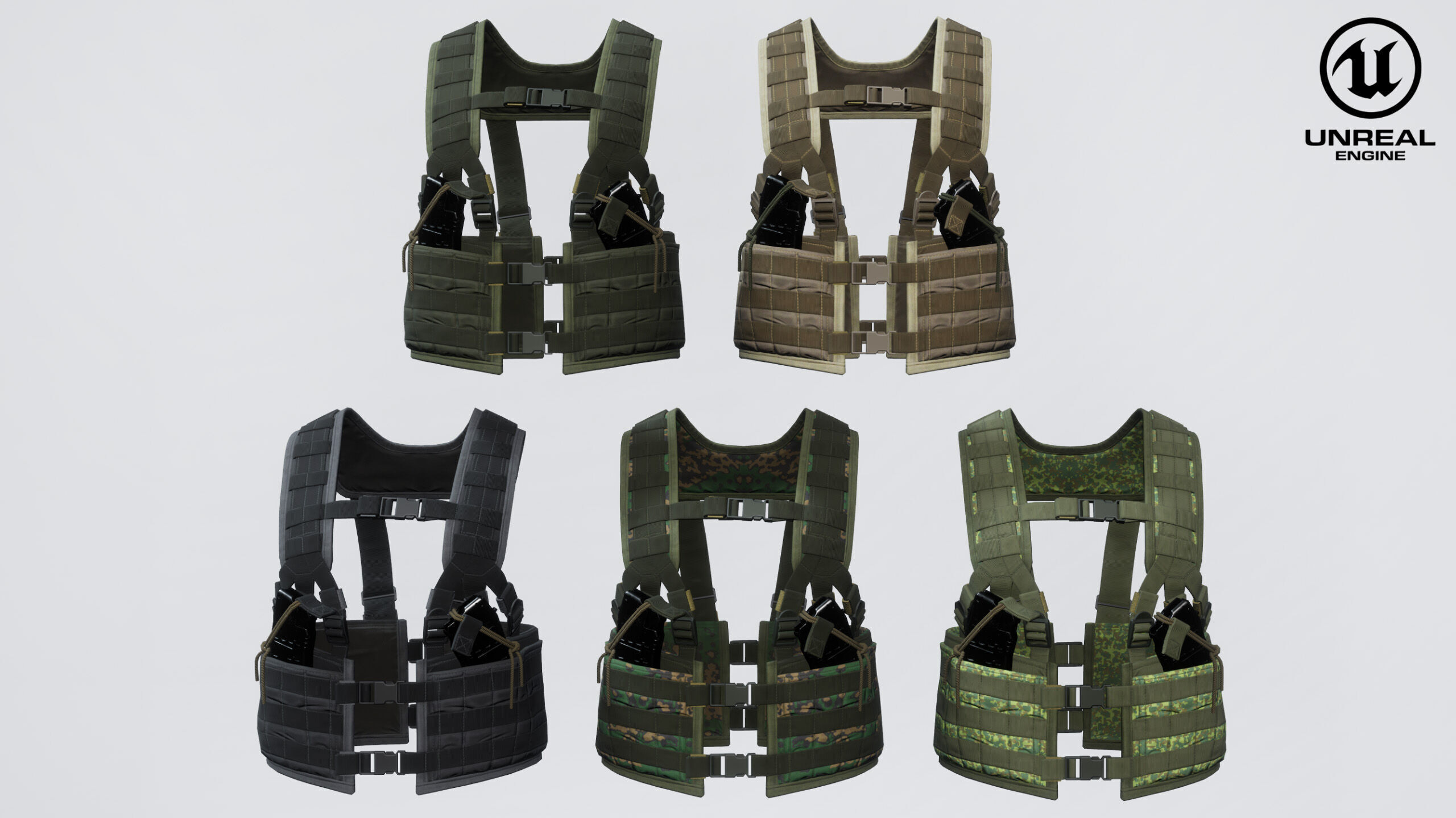 Tactical Vest Low-poly 3D model_12