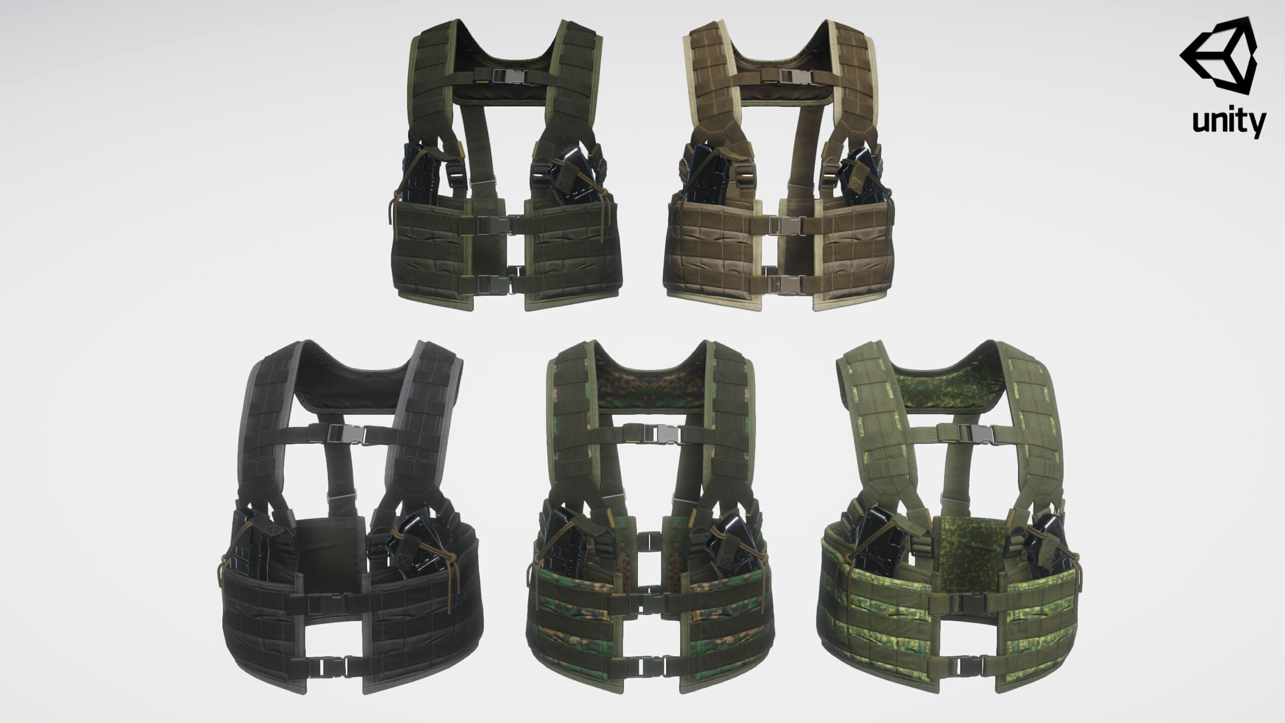 Tactical Vest Low-poly 3D model_13