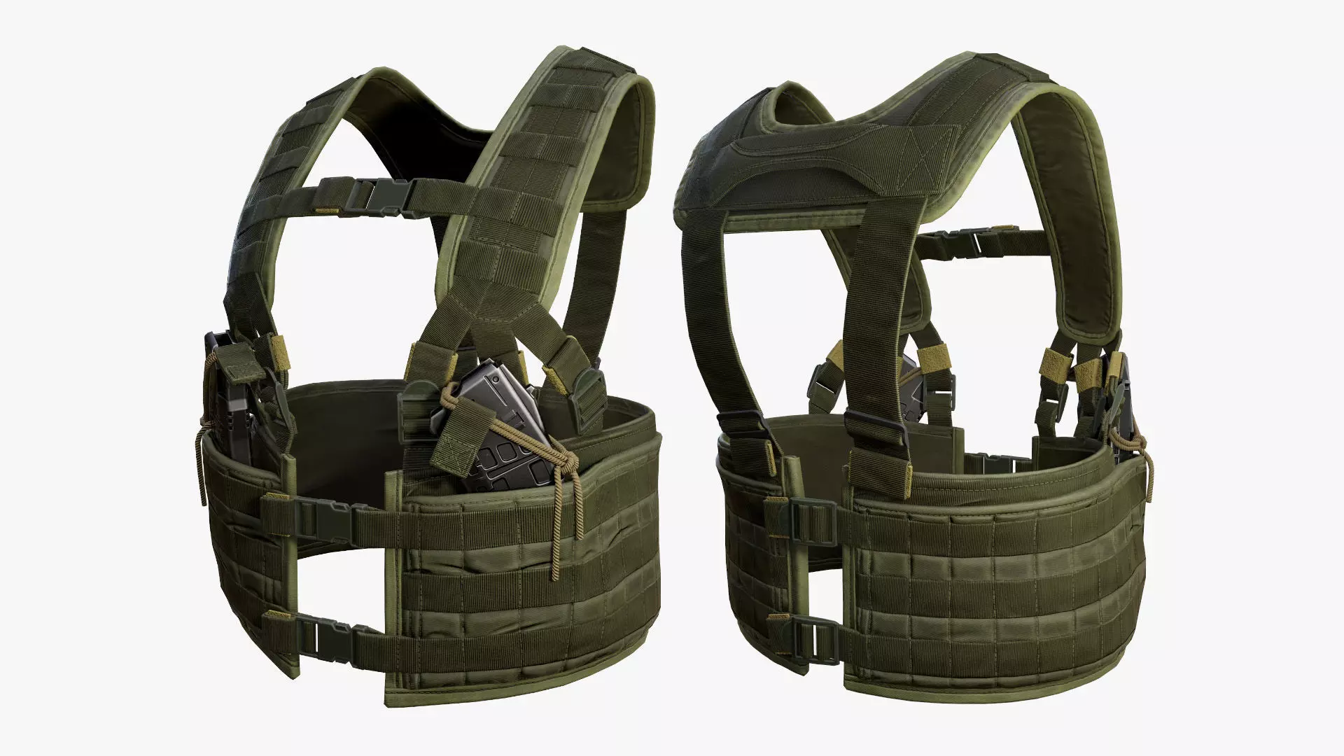 Tactical Vest Low-poly 3D model_0