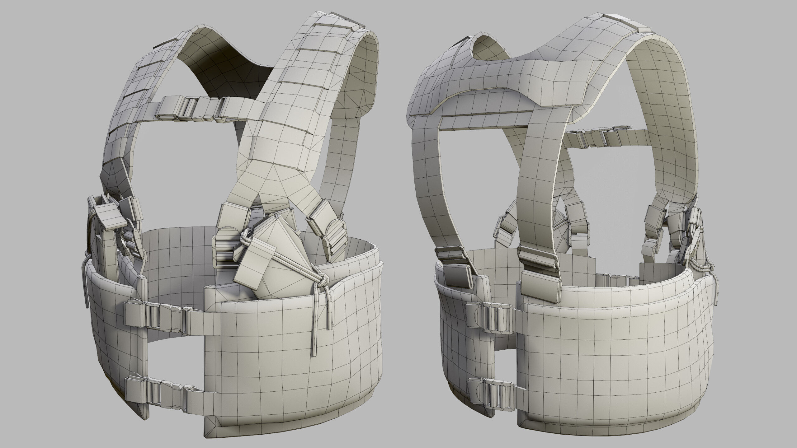 Tactical Vest Low-poly 3D model_15