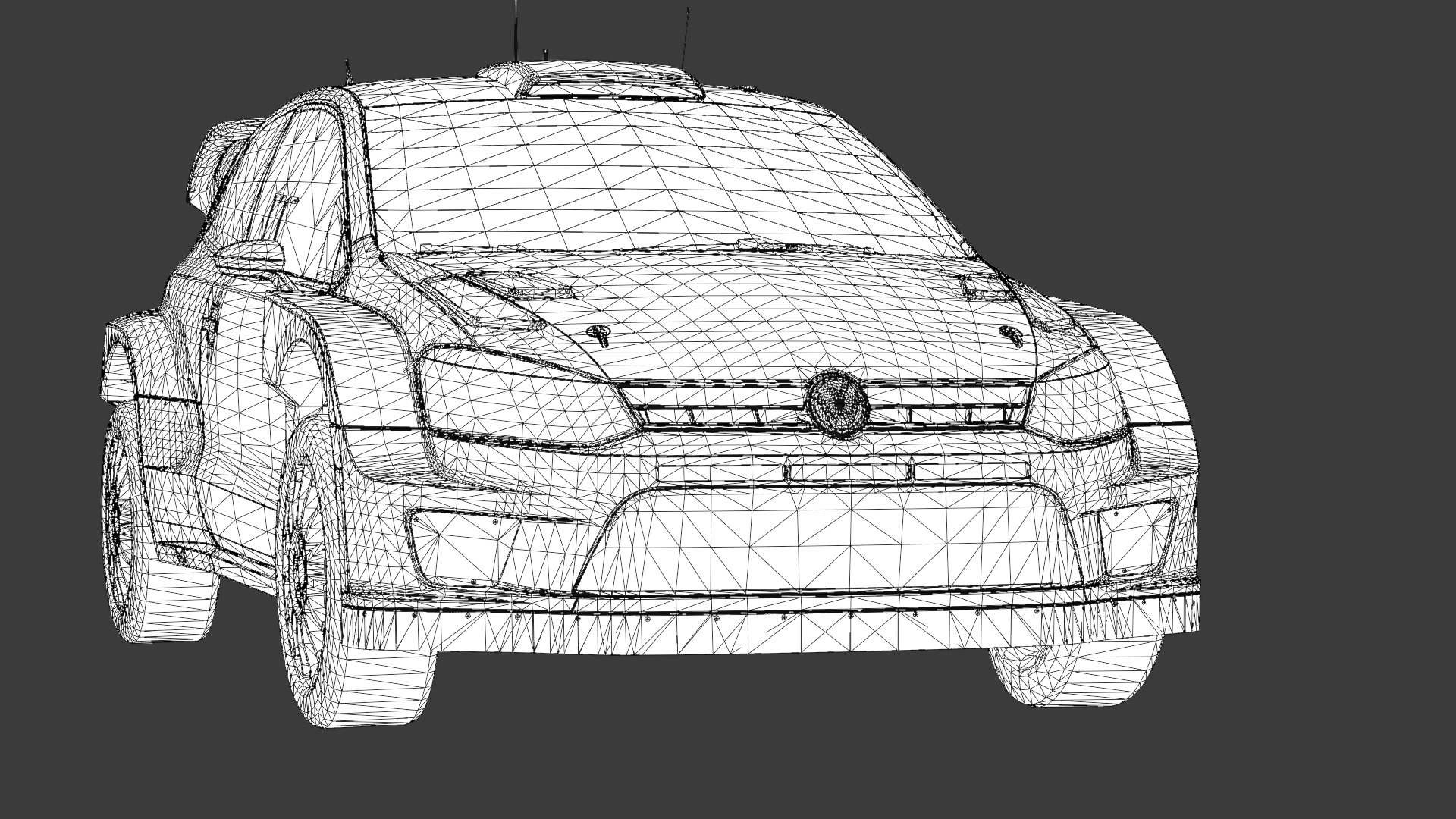  Volkswagen Polo R WRC 3D Model  High-Quality Detailed Design Low-poly 3D model_11