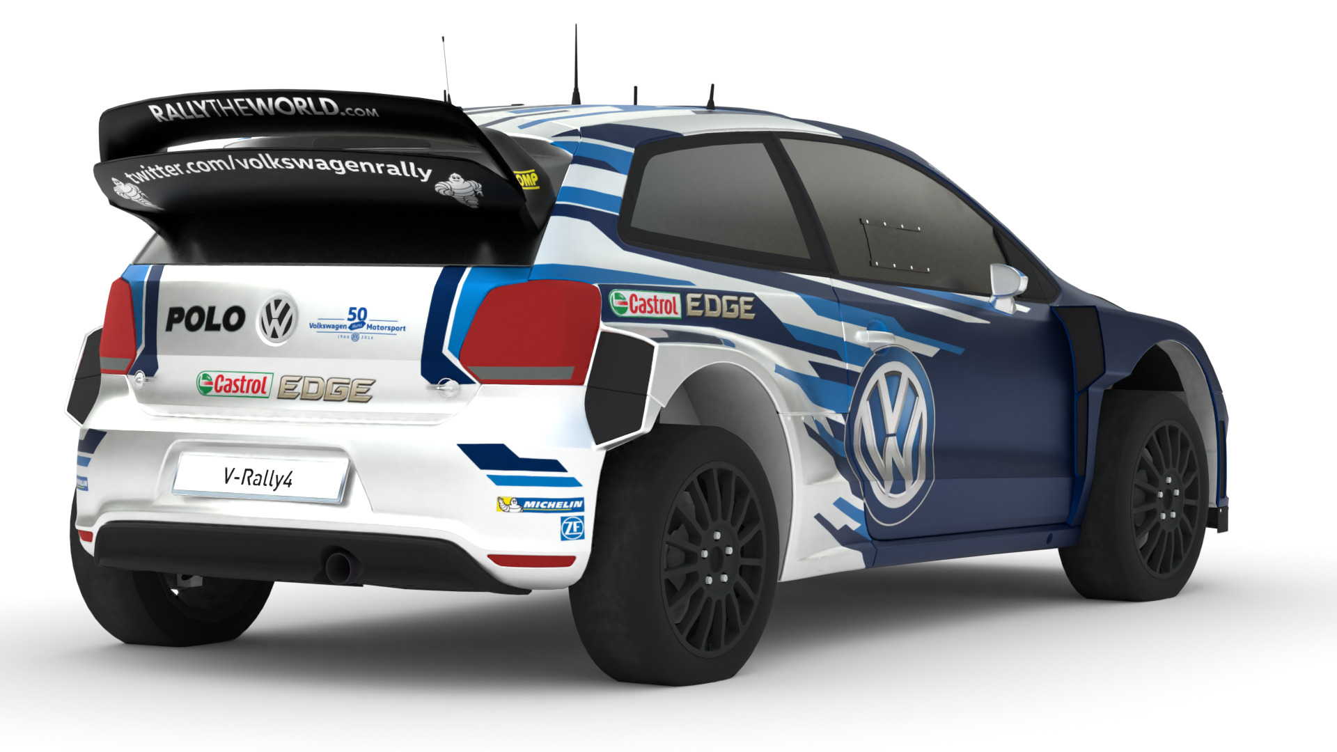  Volkswagen Polo R WRC 3D Model  High-Quality Detailed Design Low-poly 3D model_6
