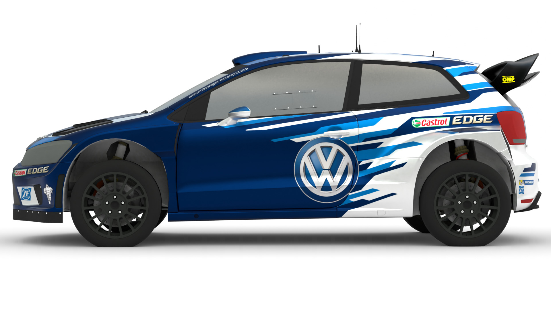  Volkswagen Polo R WRC 3D Model  High-Quality Detailed Design Low-poly 3D model_1