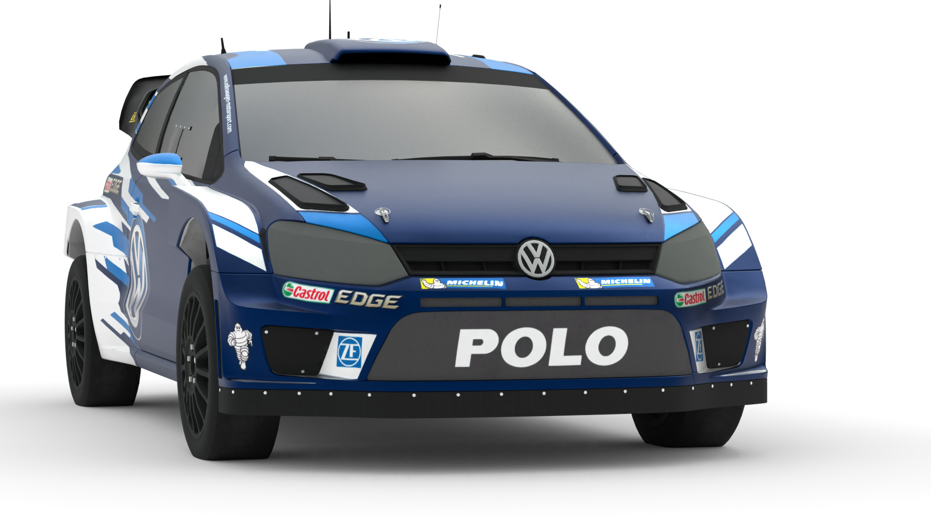  Volkswagen Polo R WRC 3D Model  High-Quality Detailed Design Low-poly 3D model_4