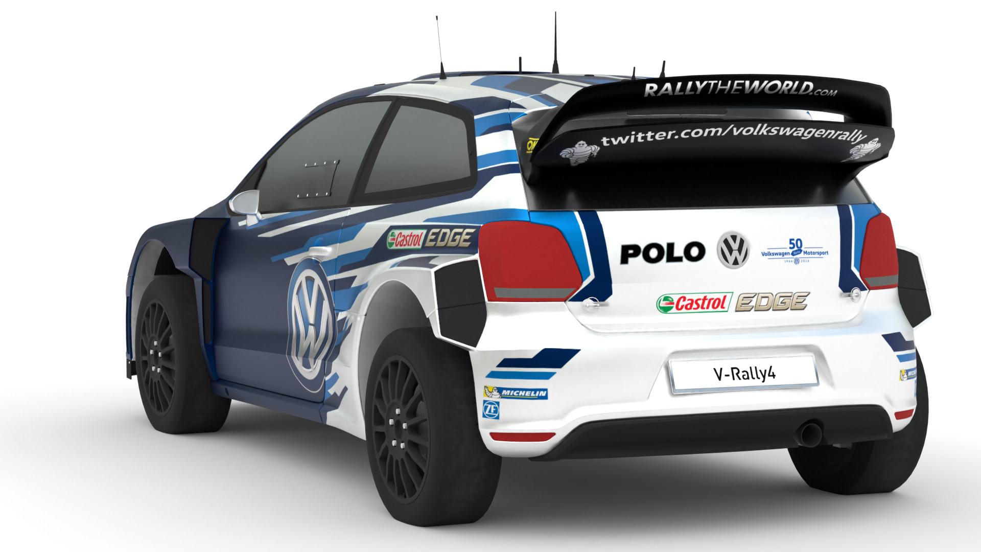 Volkswagen Polo R WRC 3D Model  High-Quality Detailed Design Low-poly 3D model_8