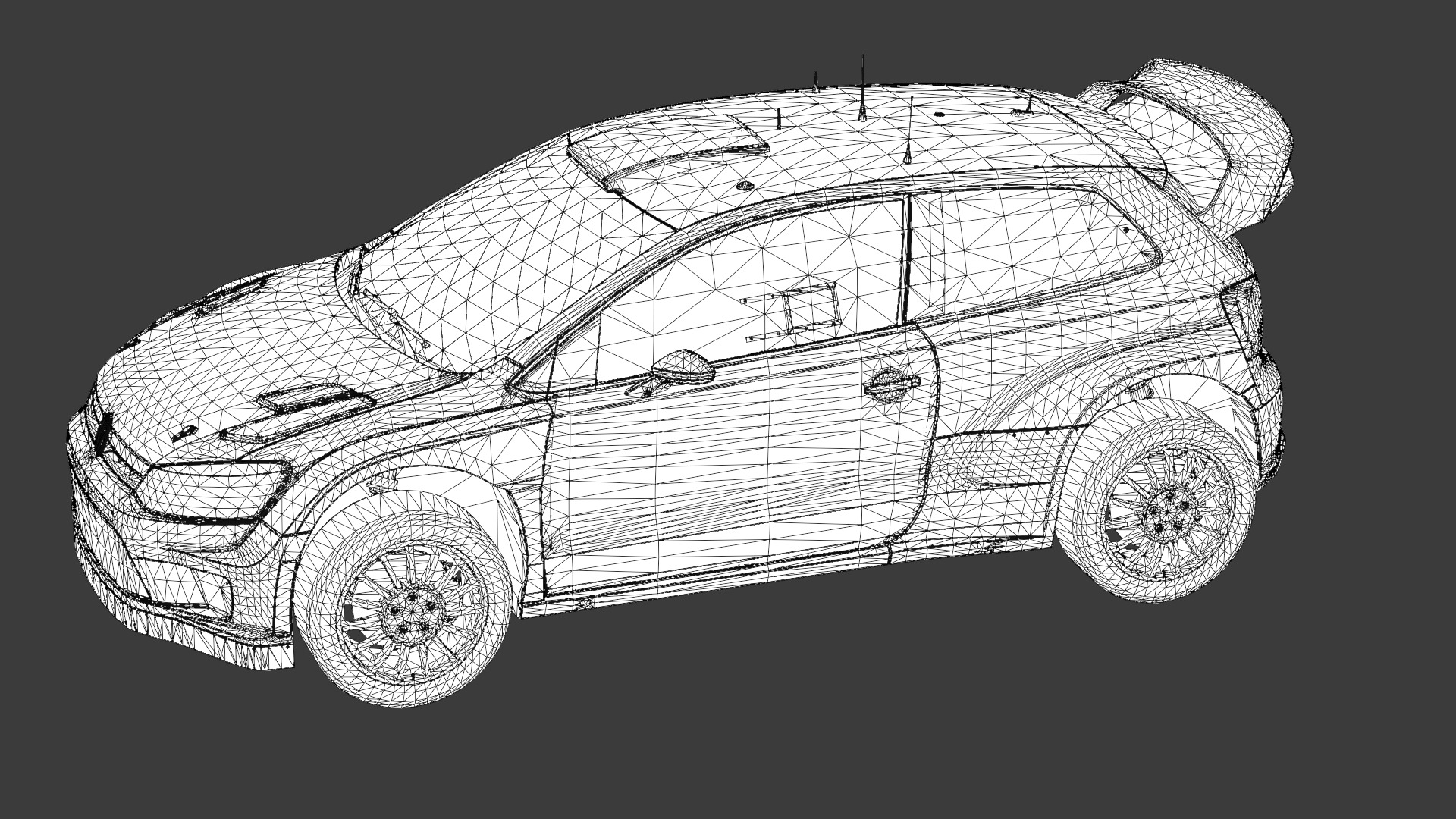  Volkswagen Polo R WRC 3D Model  High-Quality Detailed Design Low-poly 3D model_12