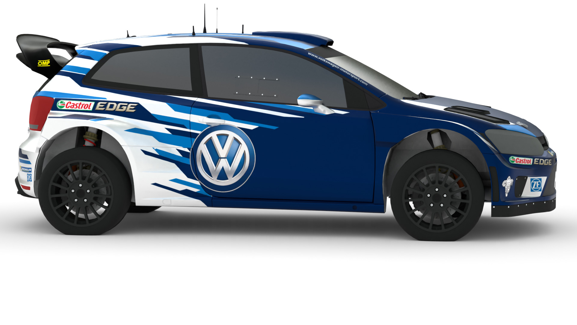  Volkswagen Polo R WRC 3D Model  High-Quality Detailed Design Low-poly 3D model_3