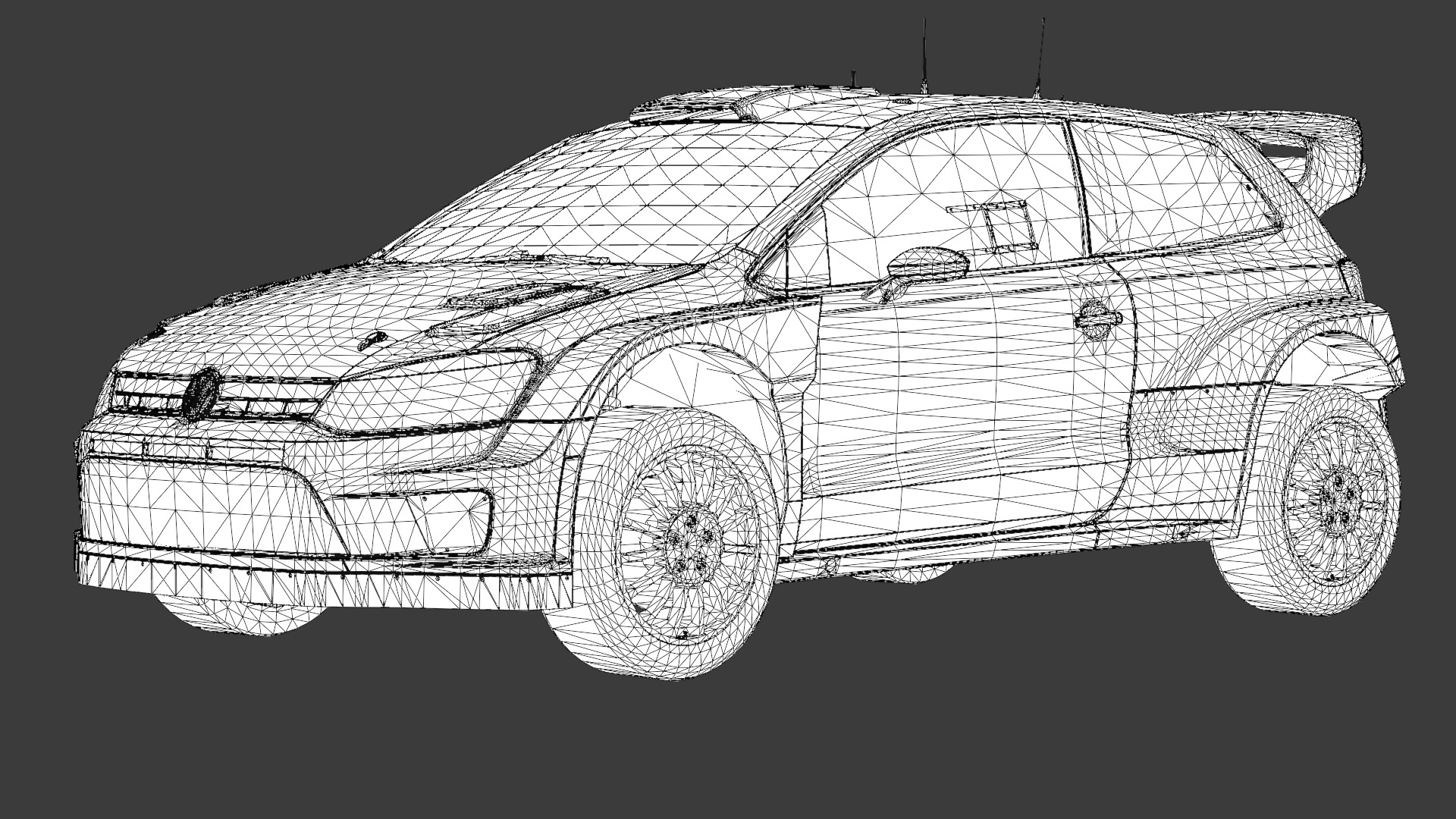  Volkswagen Polo R WRC 3D Model  High-Quality Detailed Design Low-poly 3D model_15