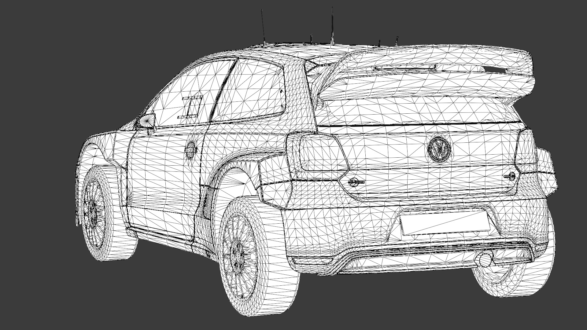  Volkswagen Polo R WRC 3D Model  High-Quality Detailed Design Low-poly 3D model_13