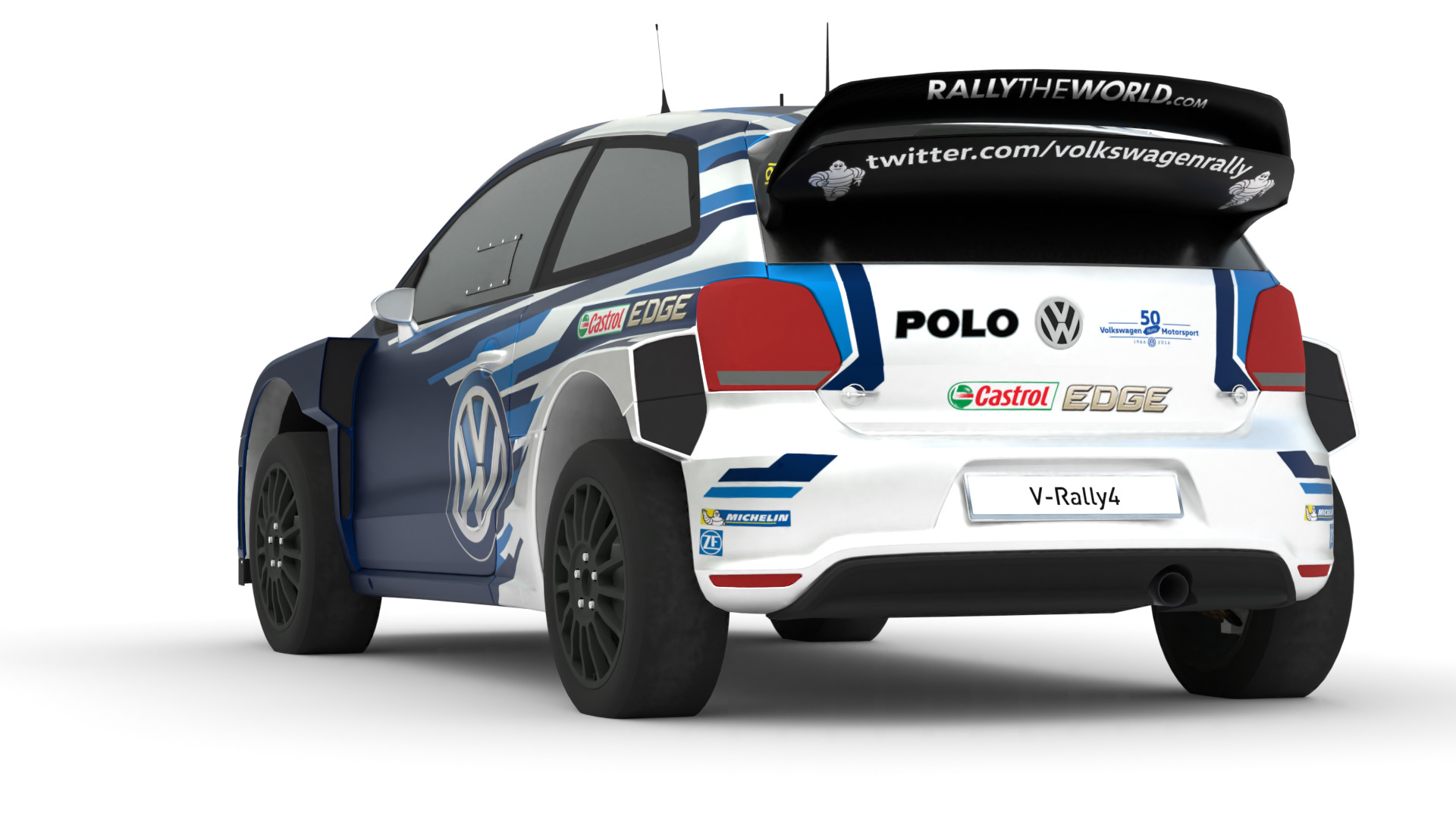  Volkswagen Polo R WRC 3D Model  High-Quality Detailed Design Low-poly 3D model_2