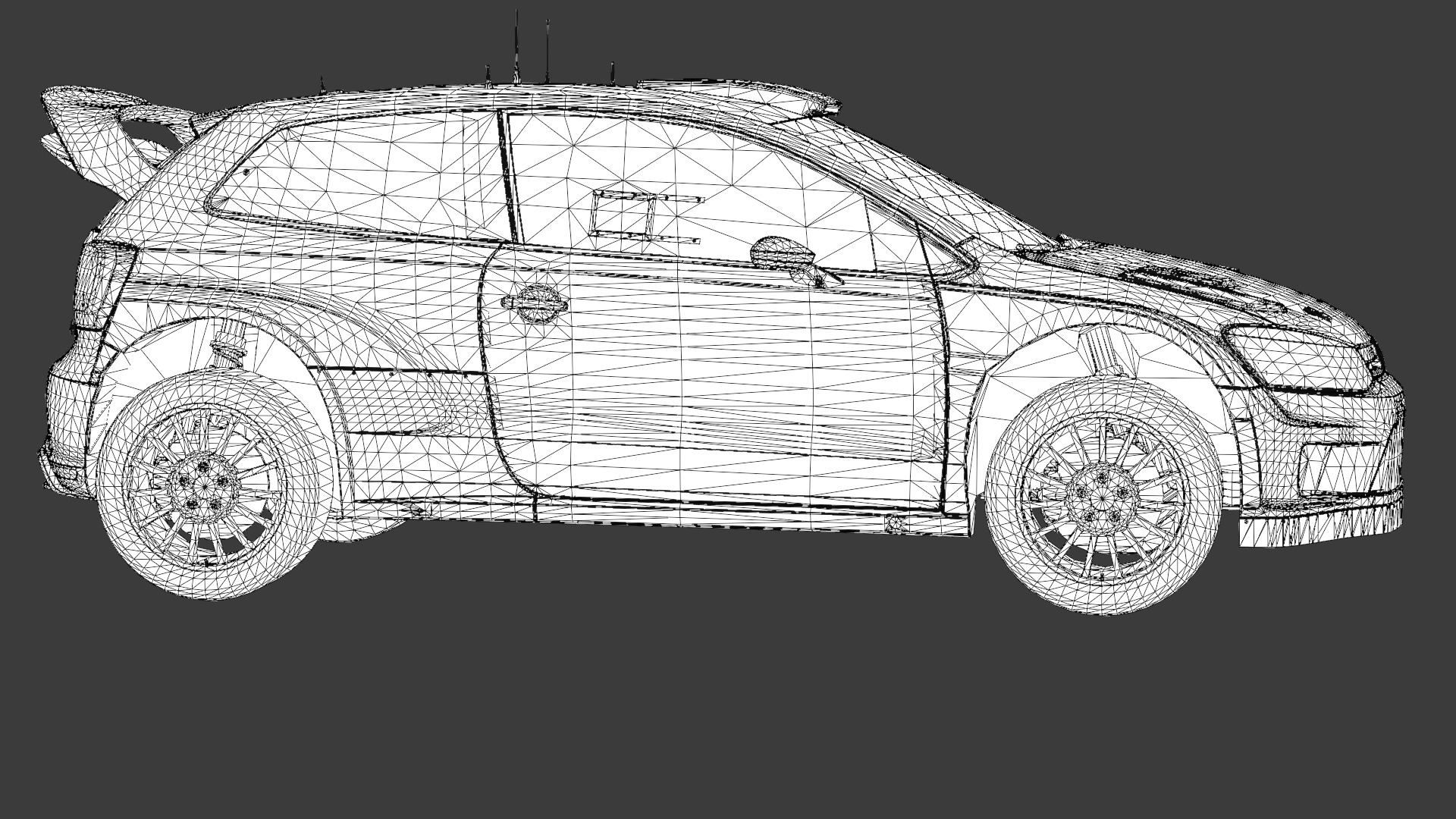  Volkswagen Polo R WRC 3D Model  High-Quality Detailed Design Low-poly 3D model_19