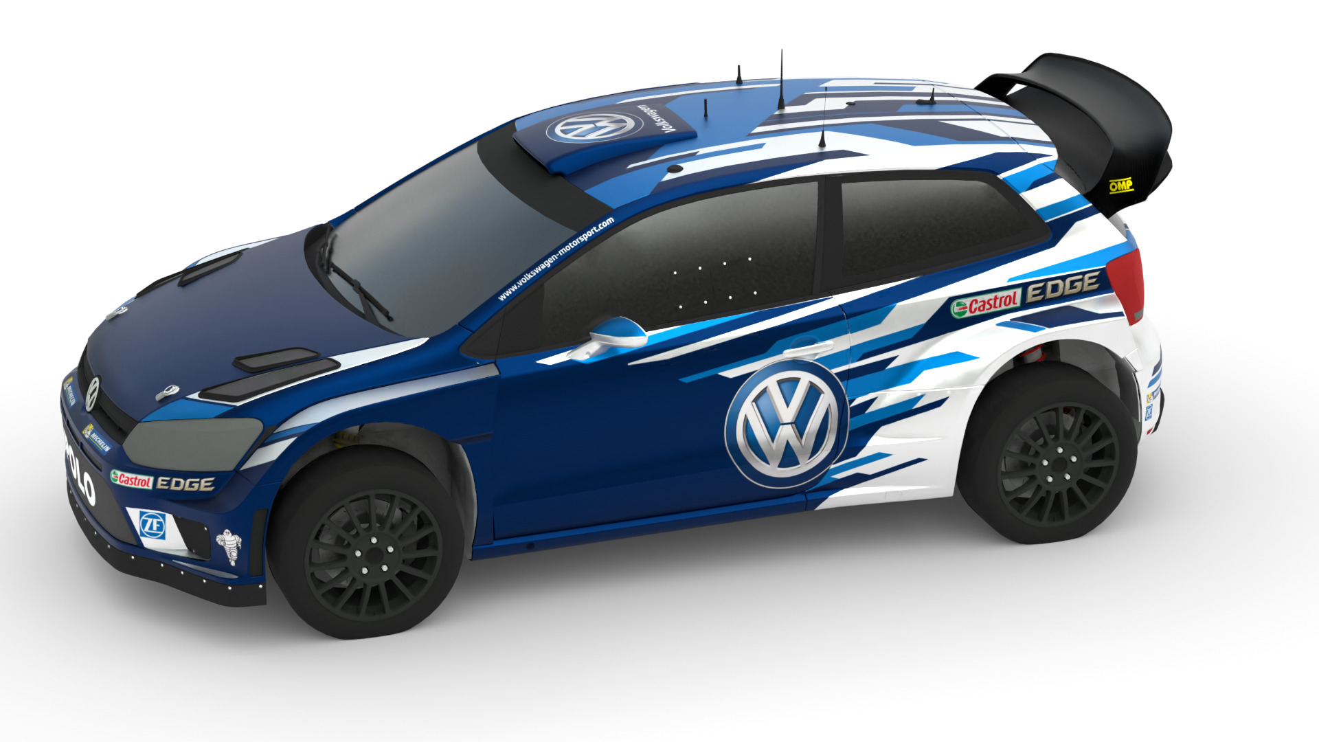  Volkswagen Polo R WRC 3D Model  High-Quality Detailed Design Low-poly 3D model_7
