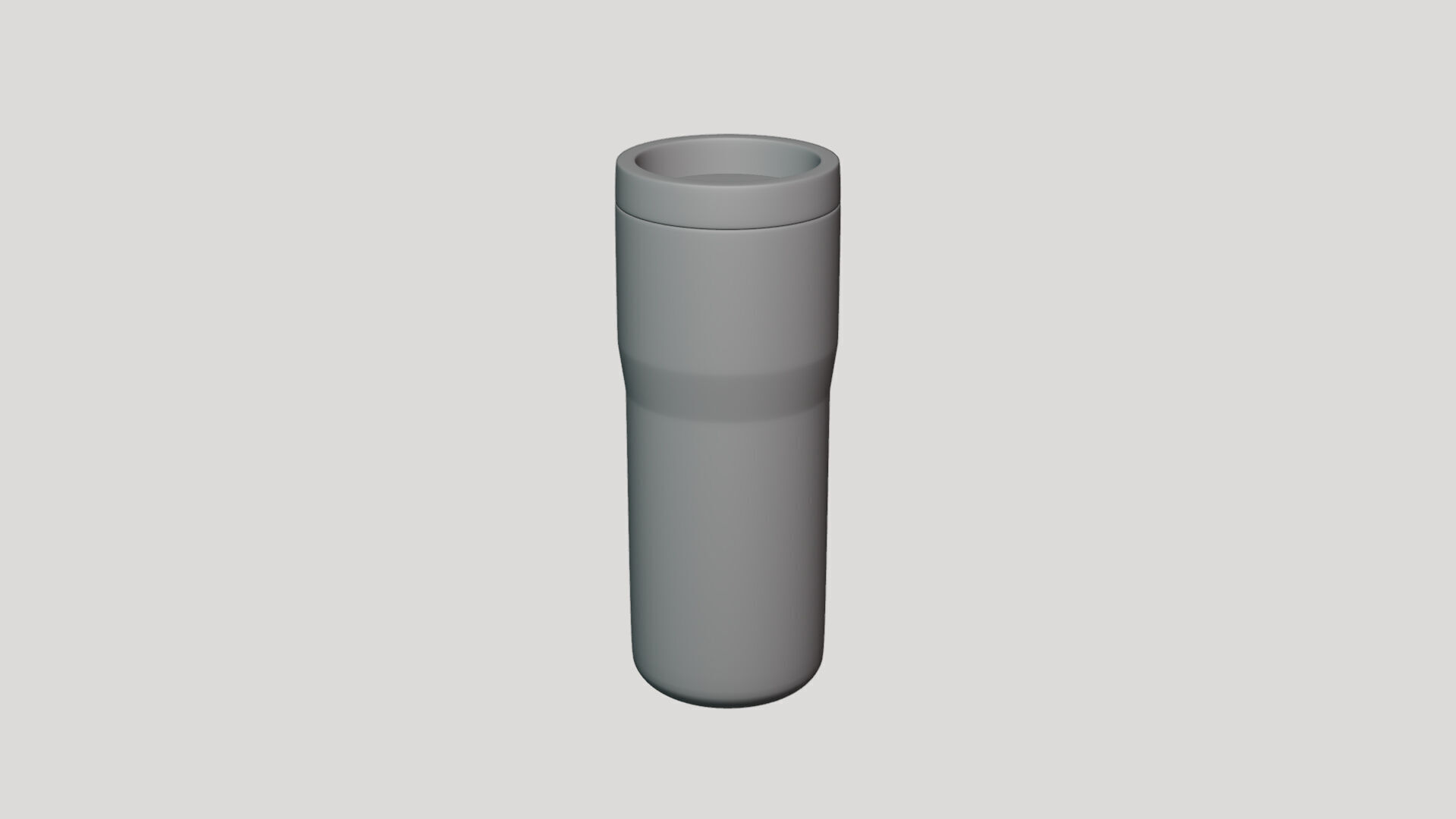 Basic Thermos Glass - Geometry Only No Textures No Materials 3D model_1